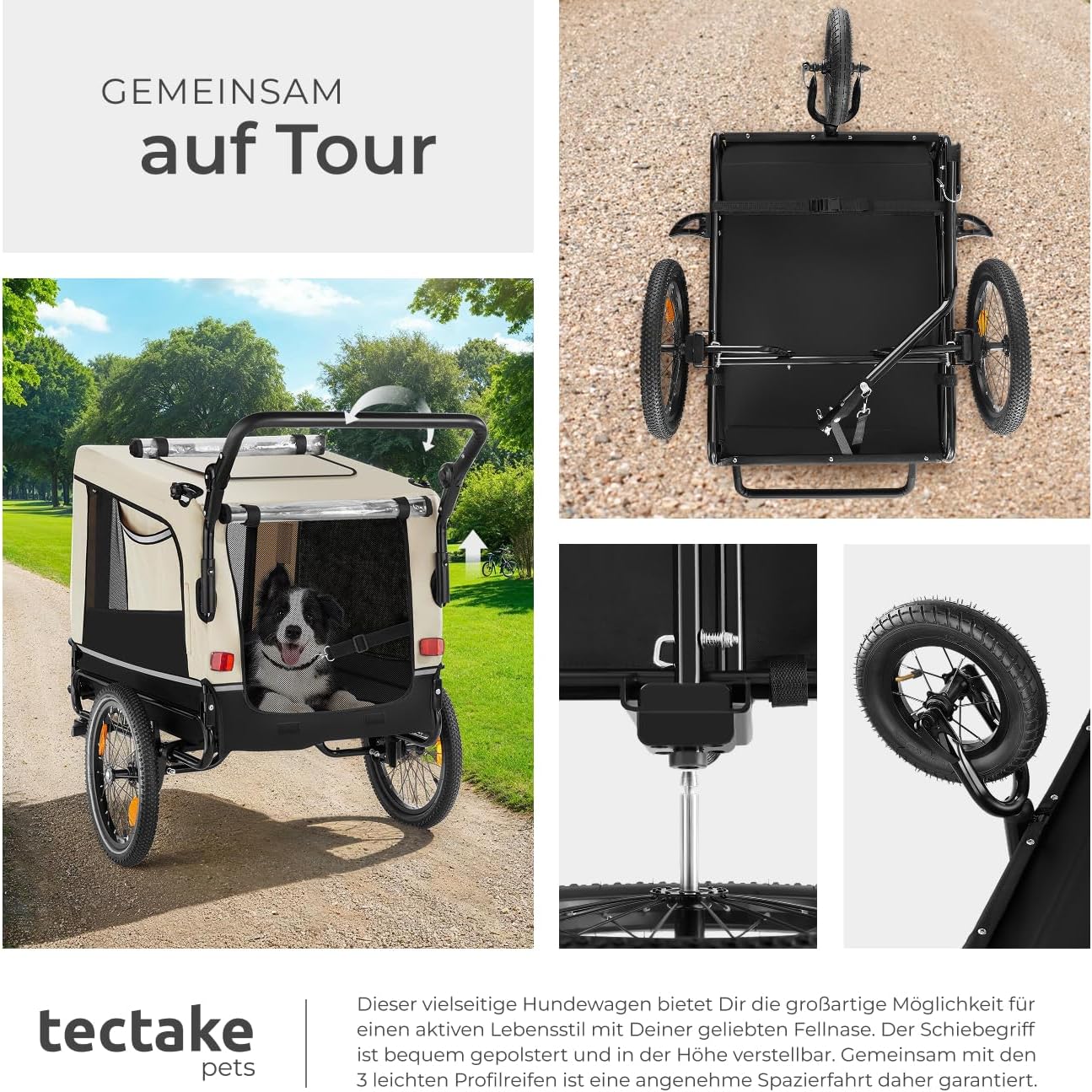 Thumbnail 6 de tectake Fahrradanhänger mit 40 kg Belastung