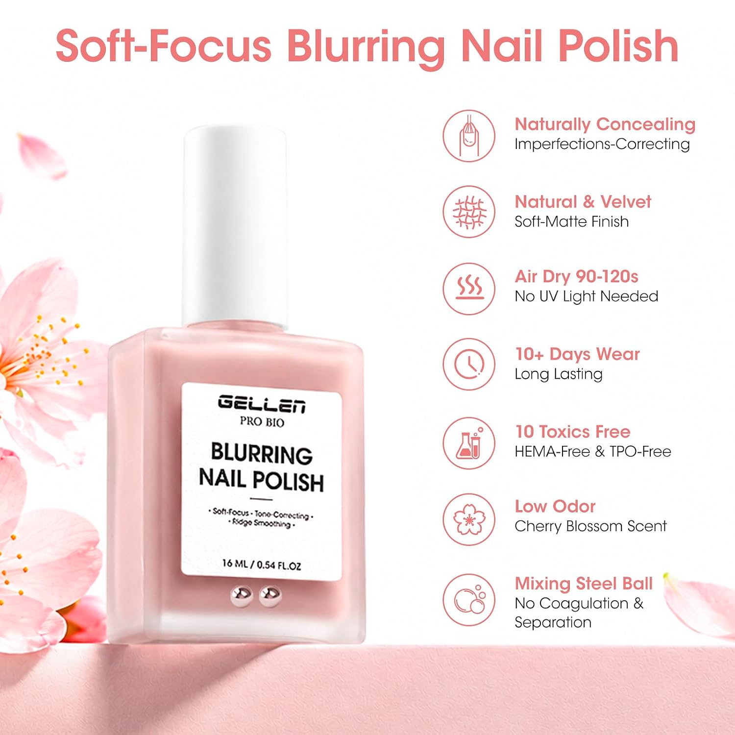 Detalle 2 de GELLEN Blurring Nail Polish 16 mL