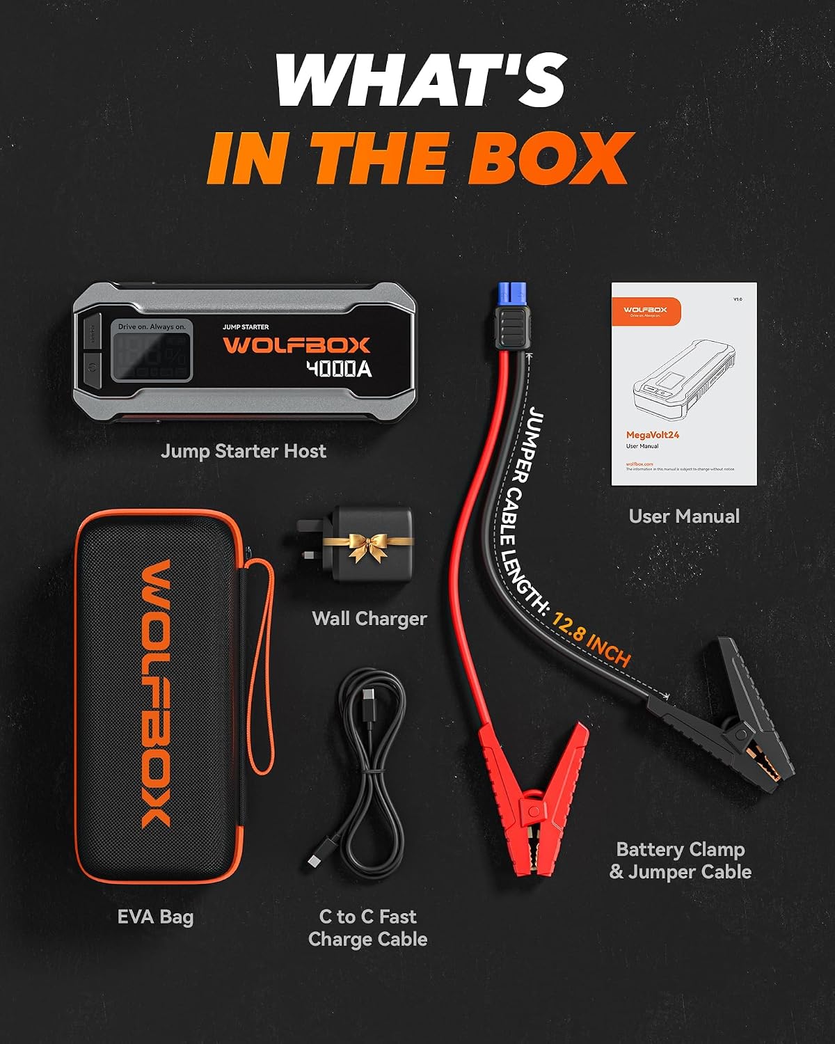 Detalle de WOLFBOX Jump Starter MV24