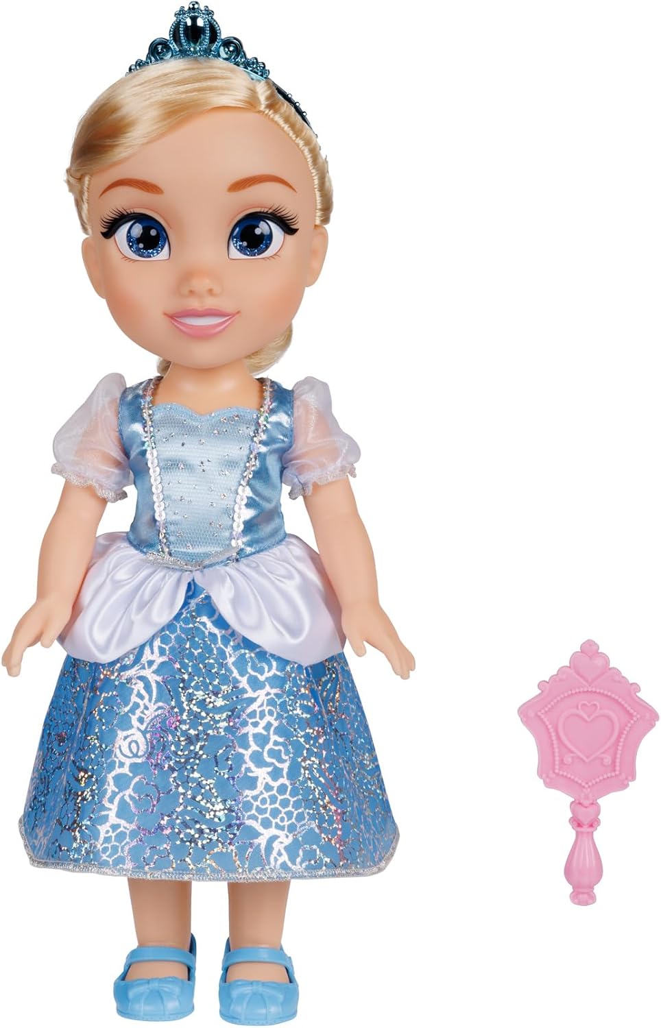 Detalle de Disney Princess 230144 – lalka Kopciuszek 35 cm z platynową spódnicą holofoil