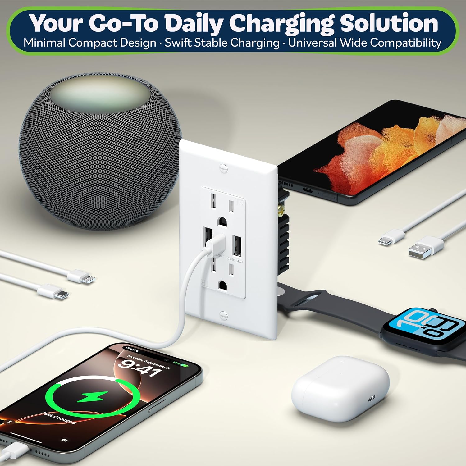 Thumbnail 5 de TOPGREENER TU21536AC3 20-pack USB Outlet ๐