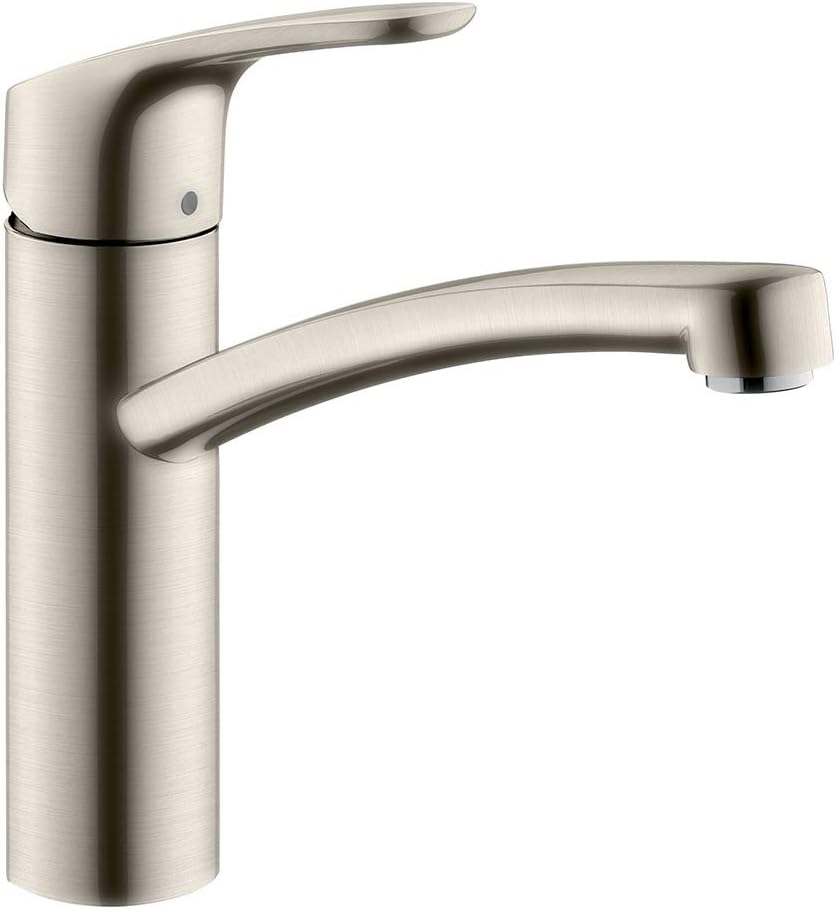 Detalle de Hansgrohe Focus M41 Mitigeur de cuisine 160, jet unique, acier inoxydable – performance et élégance durable