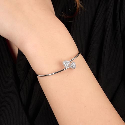 Detalle de Morellato Bracciale Donna in argento 925 riciclato, pavé di zirconi — Collezione NOBILE, Cuore (SAZK06)