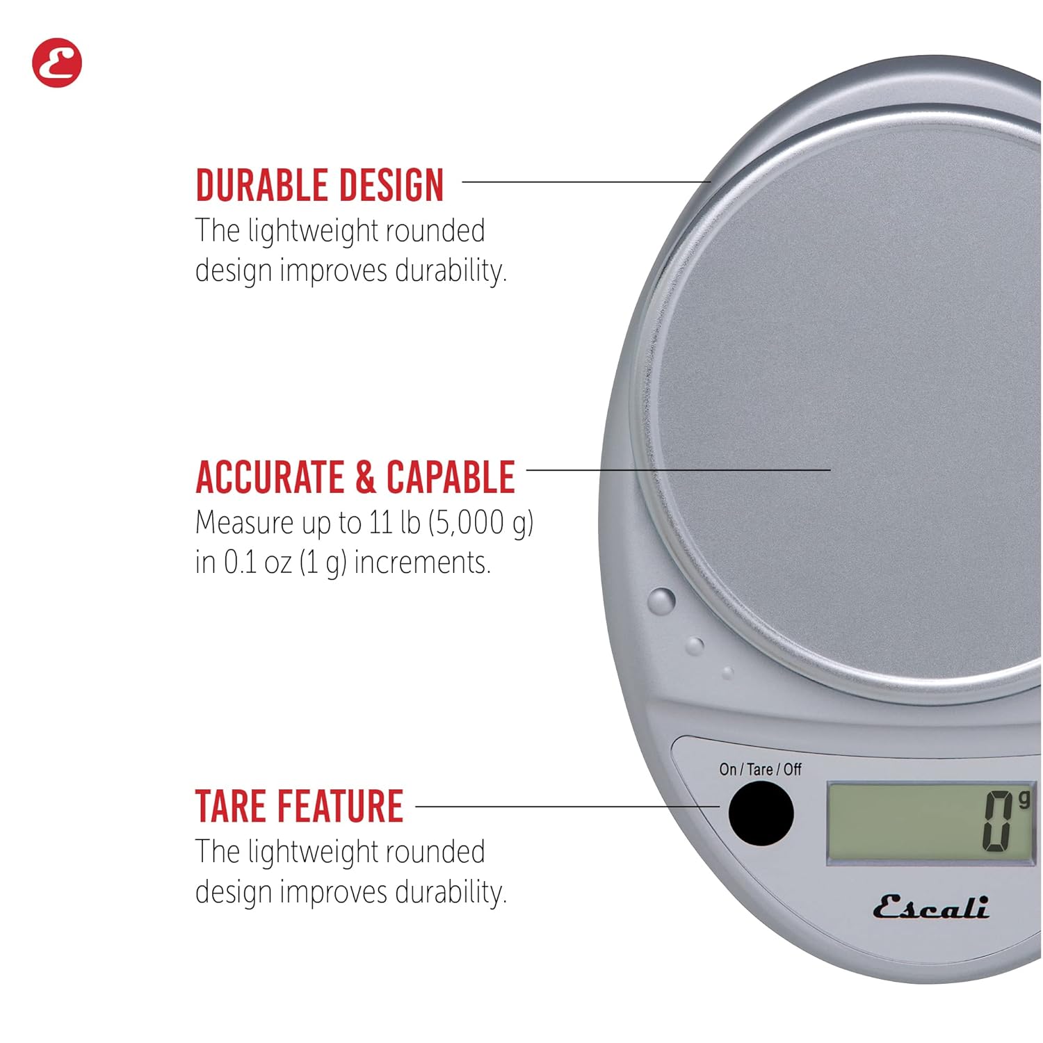 Thumbnail 3 de Escali Primo Digital Food Scale: Compact, precise, and easy to use for everyday cooking