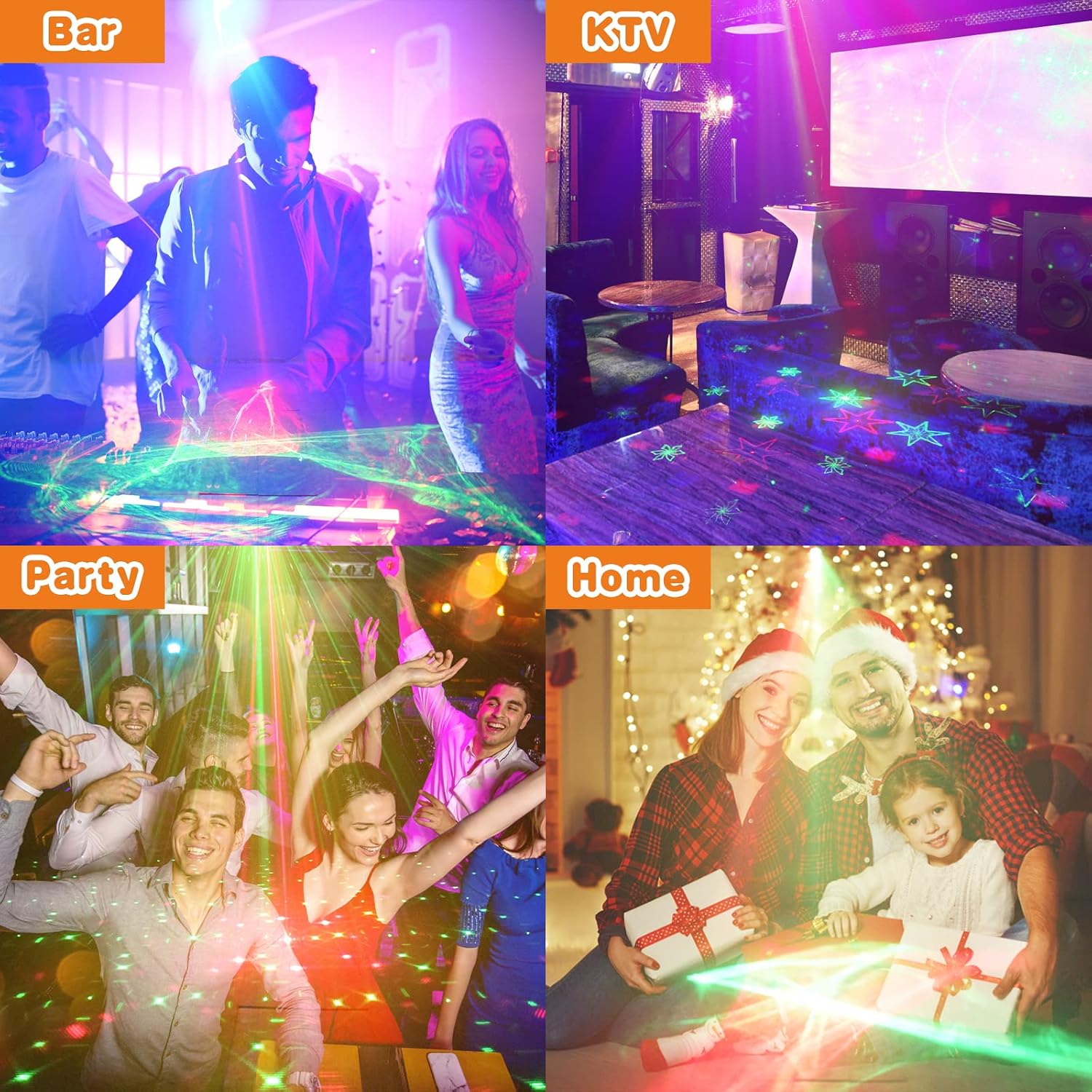 Detalle de Enjoyedled DQ-R90L DJ Party Light with RGB LEDs, Laser Effects and Remote