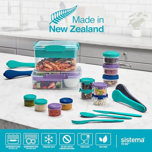 Thumbnail 5 de Sistema Bento Box LUNCH | 1.65 L (2 Pack) – Minty Teal & Ocean Blue