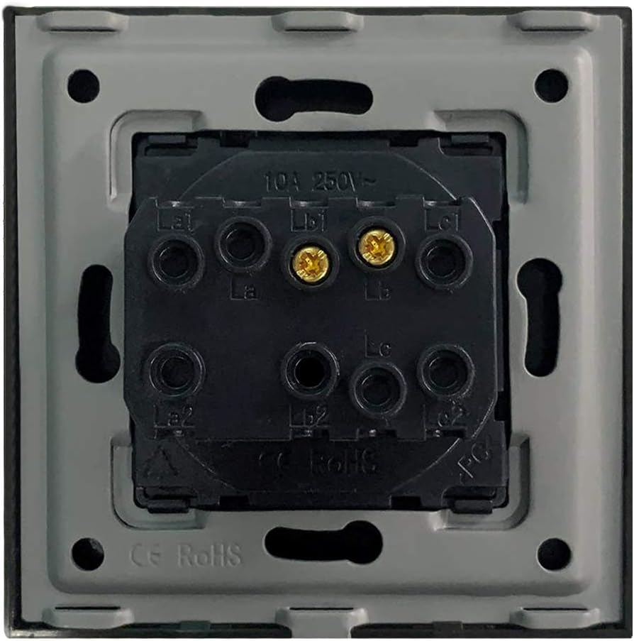 Detalle de BSEED Light Switch 1 Gang 1 Way – Glass Crystal, Screwless Wall Switch