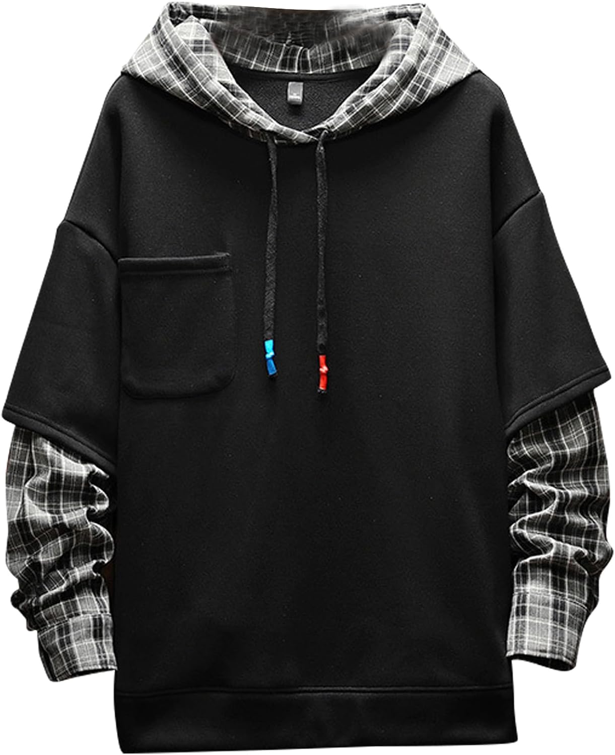 Detalle de Moshtashio Kapuzenpullover für Herren Patchwork Hoodie mit Kapuze