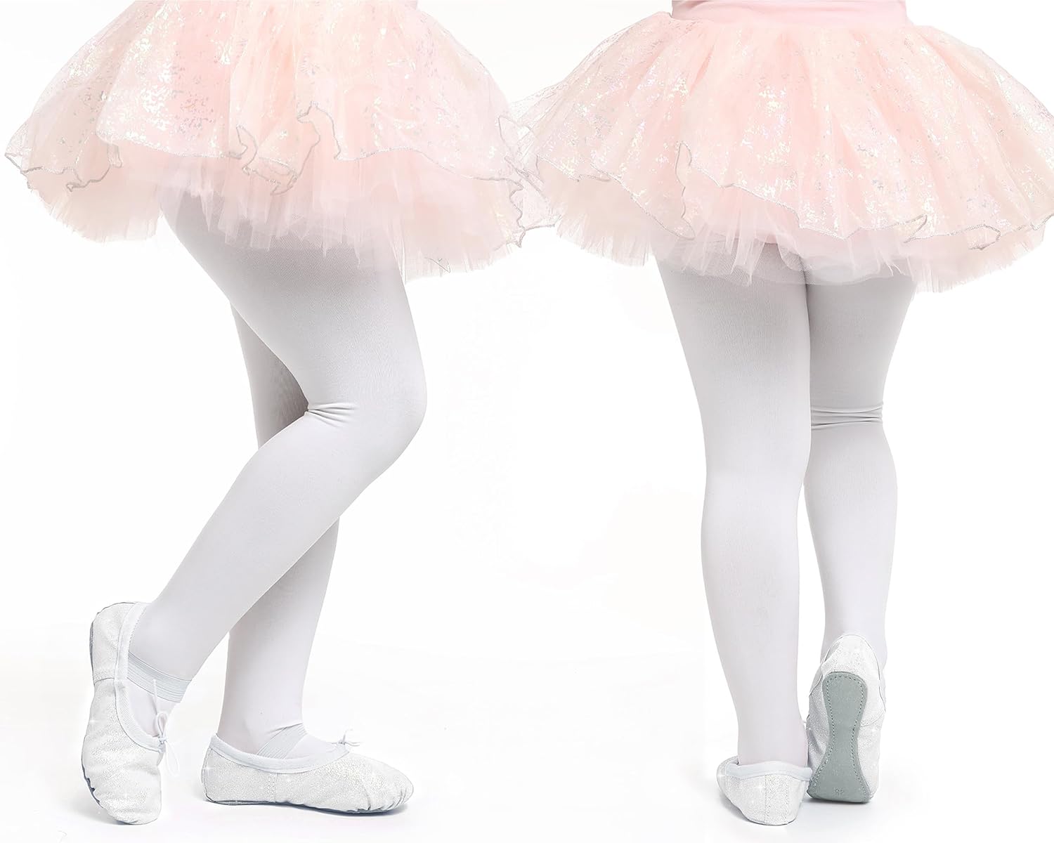 Thumbnail 1 de Glitter Ballet Shoes for Girls: Leather Full-Sole Dance Flats
