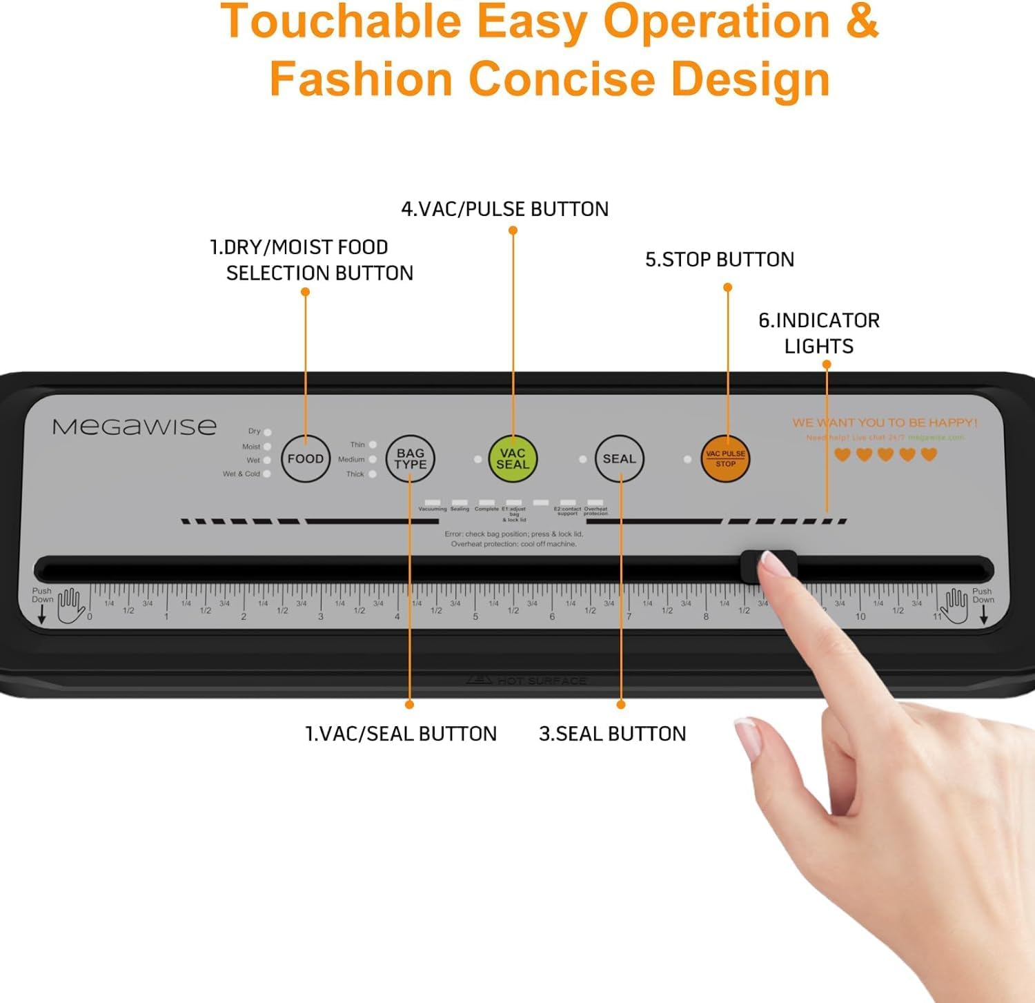 Thumbnail 5 de MEGAWISE 2025 Vacuum Sealer 10-20s
