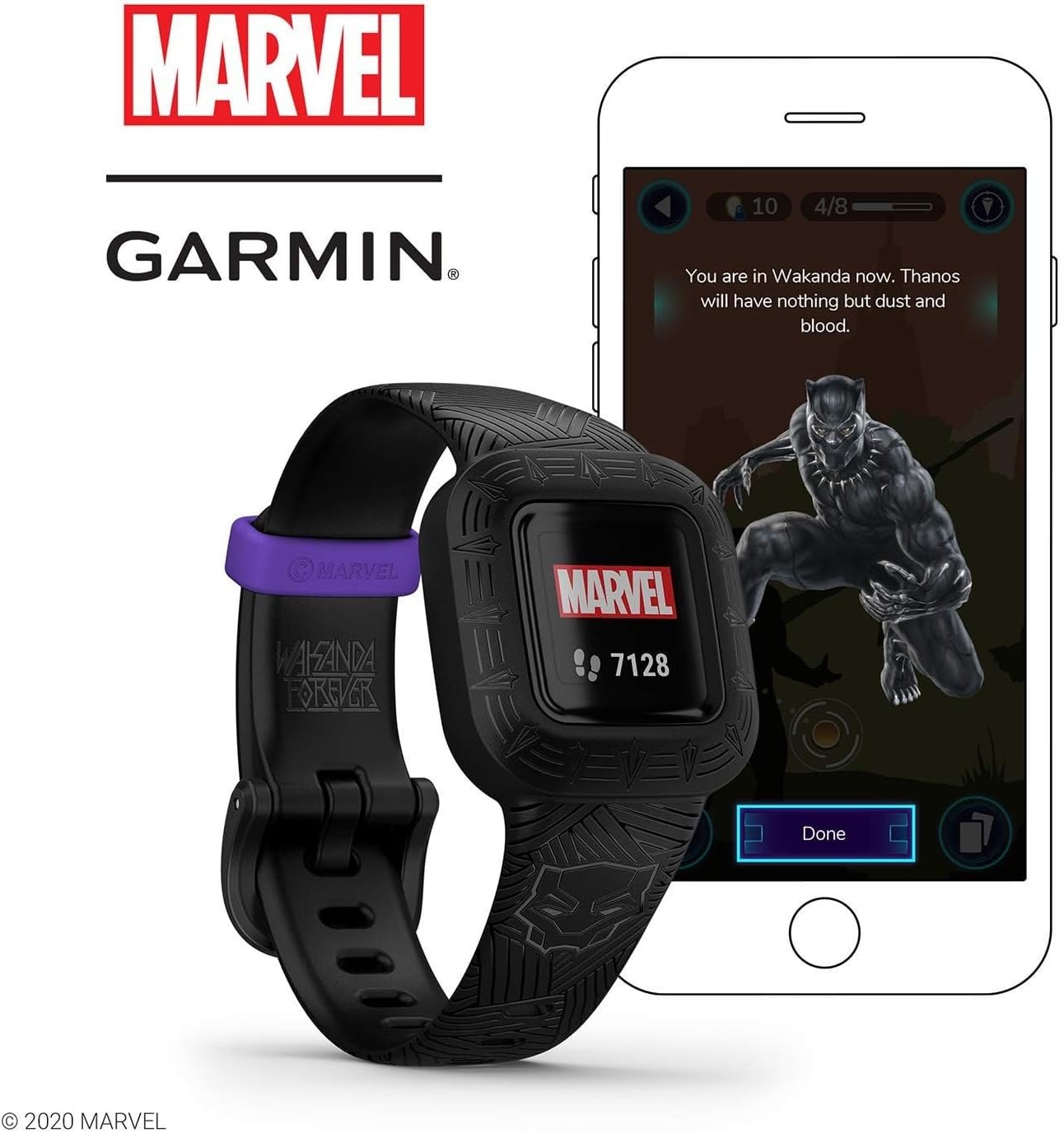 Thumbnail 1 de Garmin vívofit Jr.3 Black Panther edition: a kid-friendly fitness tracker with interactive app adventures