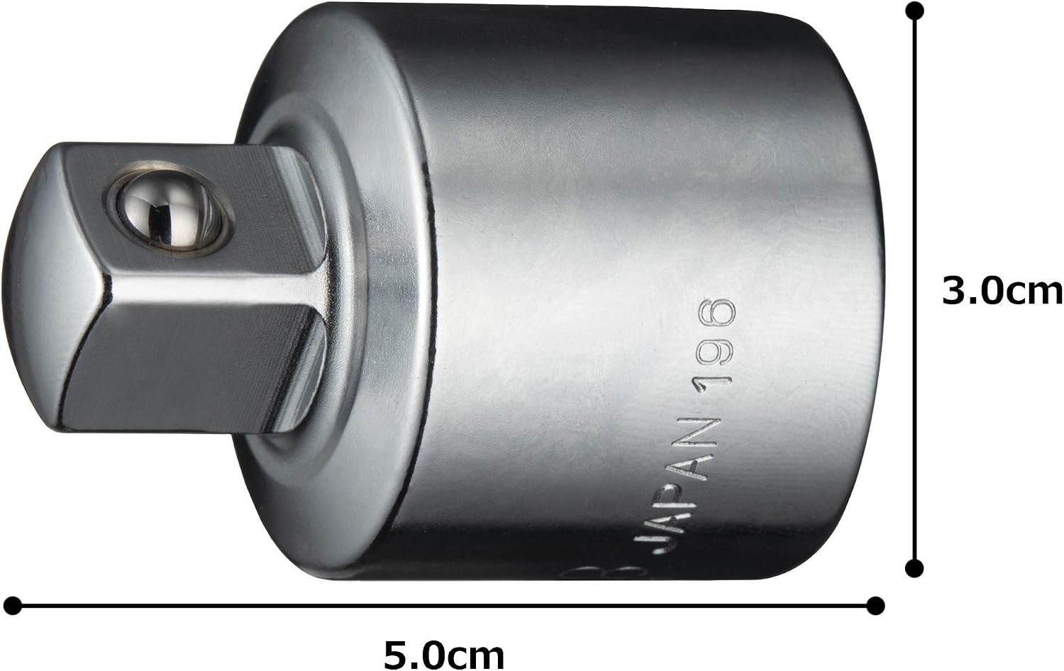 Detalle de トネ(TONE) 138 ソケットアダプター 差込角19.0mmから12.7mm・全長50mm