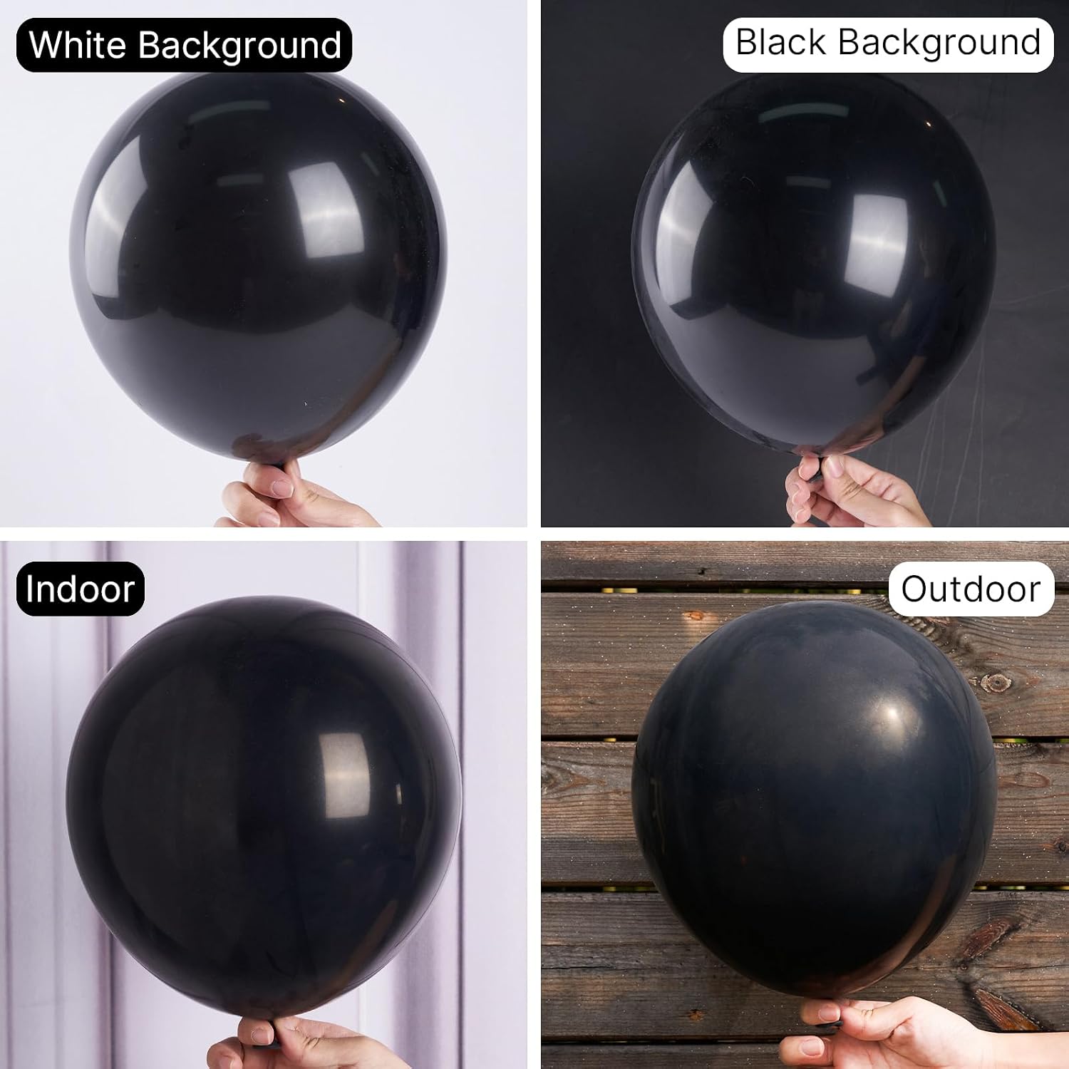 Detalle de PartyWoo 140-Piece Black Balloon Kit (18, 12, 10, and 5 Inch) for Balloon Arches, Garlands, and Party Decor