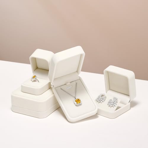 Thumbnail 8 de Oirlv Blanc Velours Boite à Bijoux – Coffret bague élégant 6x5x4 cm