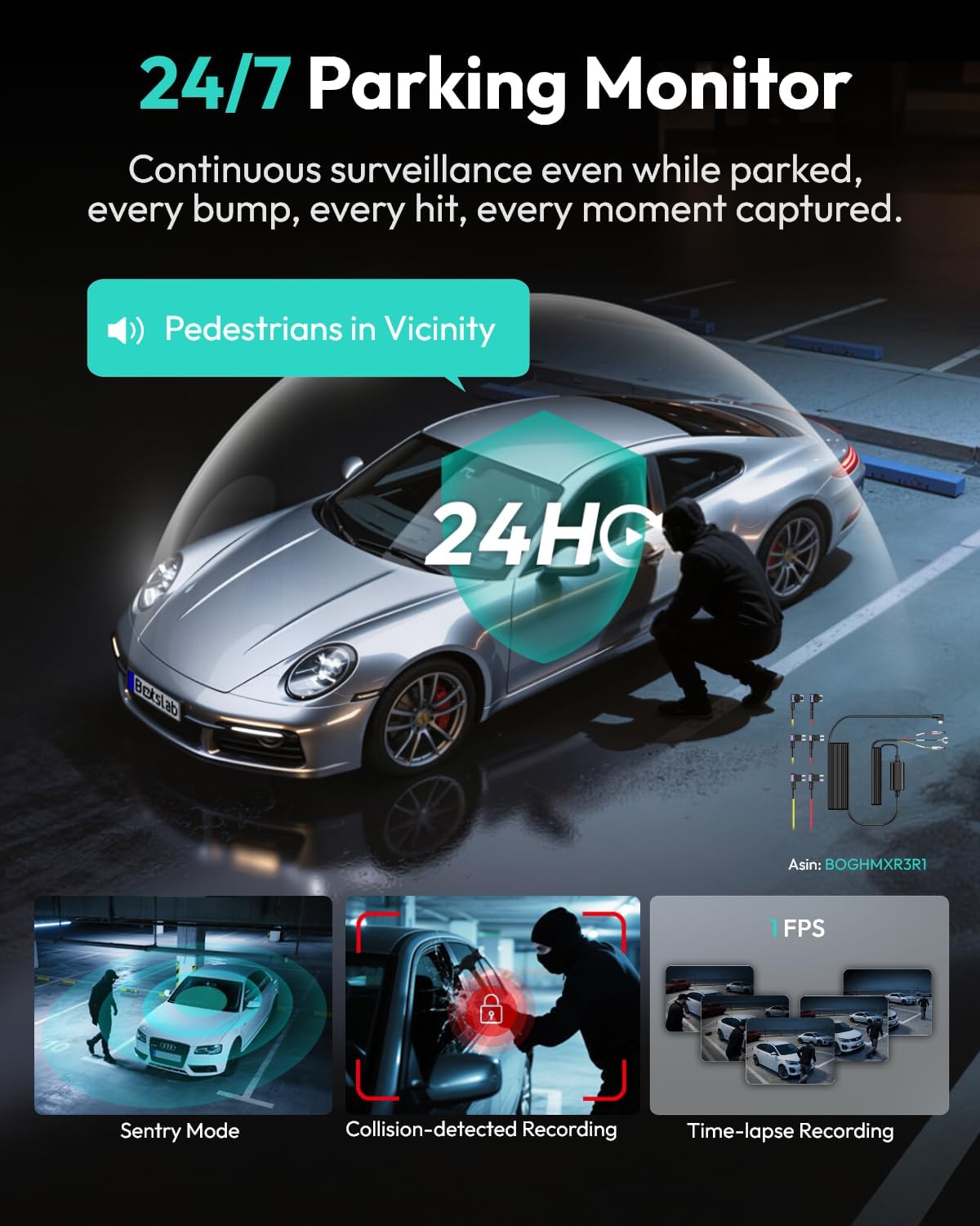Detalle 2 de BOTSLAB 3K 4 Channel Dash Cam 3.18" Touch Screen