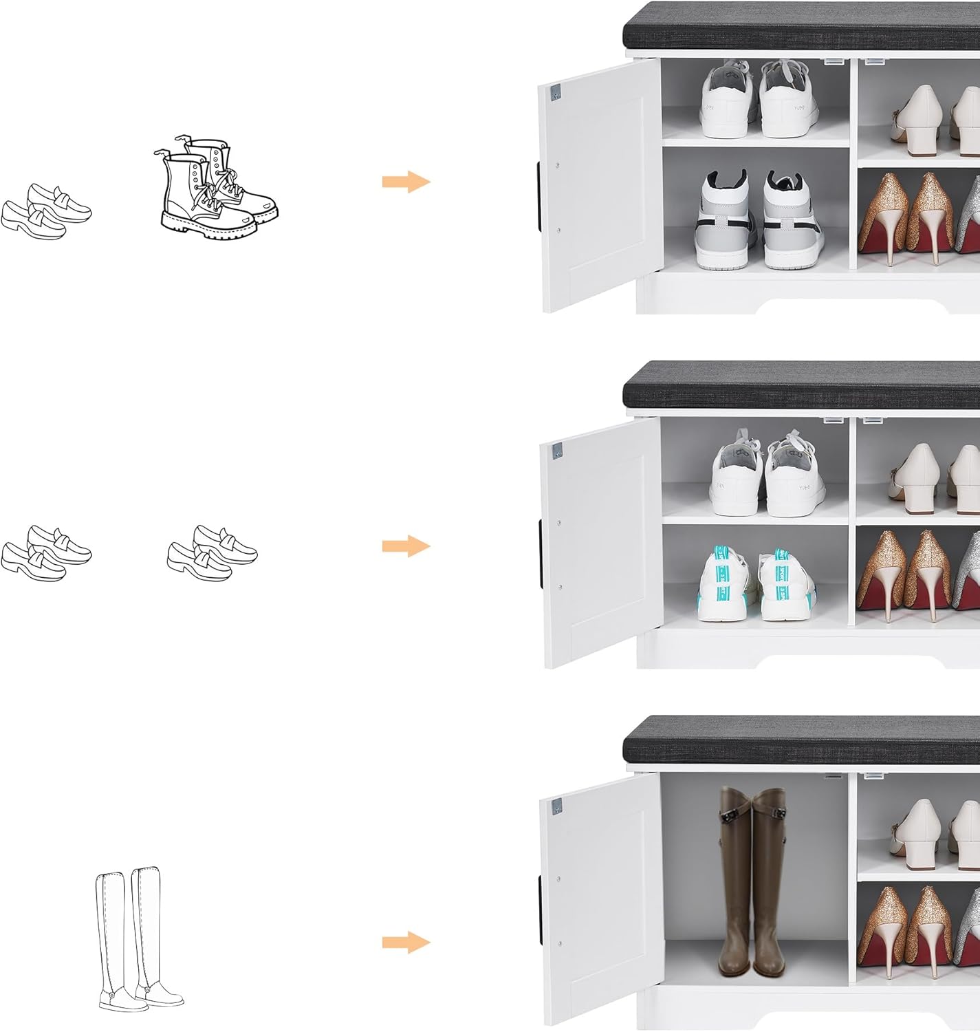 Detalle 2 de HOMSHO 2-Tier Storage Bench 27.6
