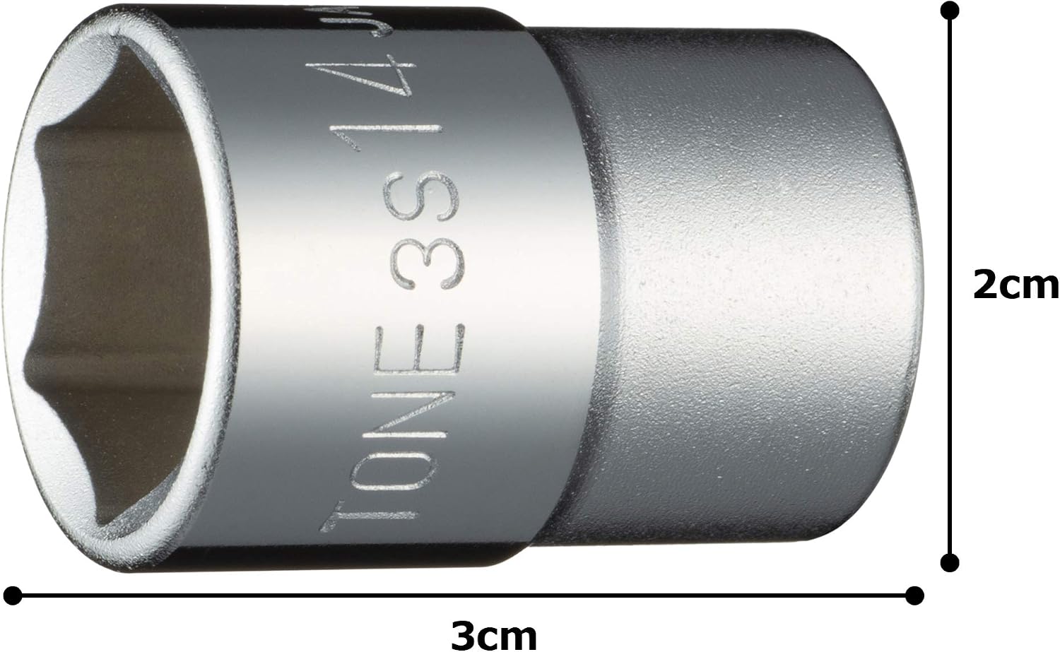 Detalle 1 de トネ(TONE) HP3S-14 6角ソケット 差込角9.5mm・二面幅14mm