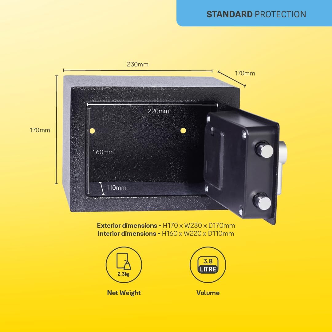 Thumbnail 4 de Yale Electronic Safe Mini Black (YSV/170/DB2) – Standard Security