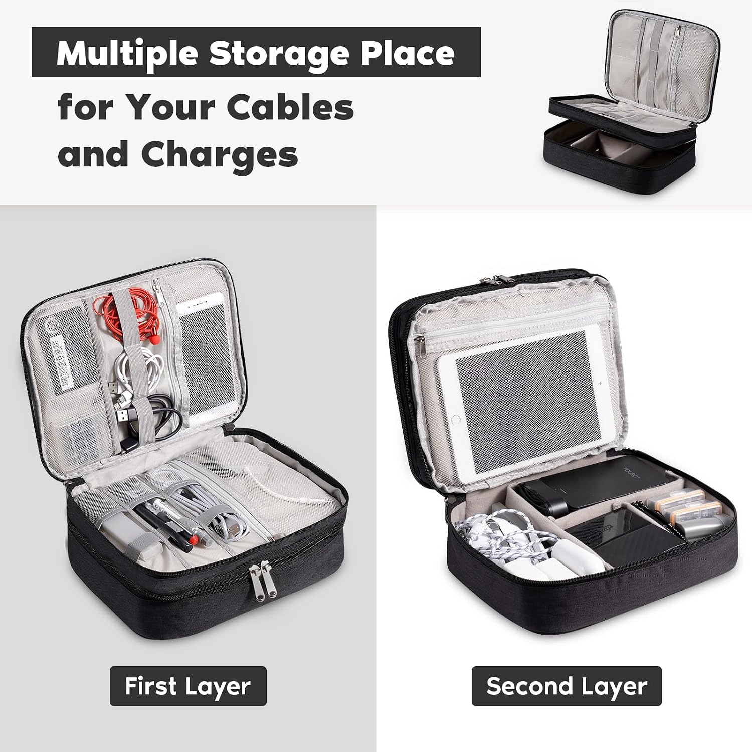 Thumbnail 4 de OrgaWise cable travel case organiser 3 layer