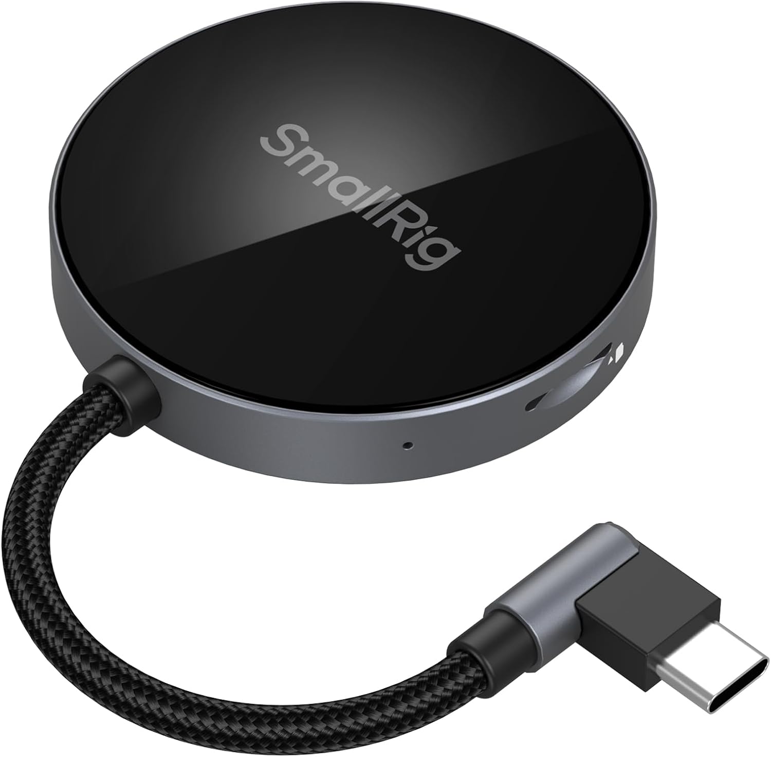 Detalle de SMALLRIG 4870 SD/TF-kortläsare med USB 4.0 och vinklad USB-C-kontakt