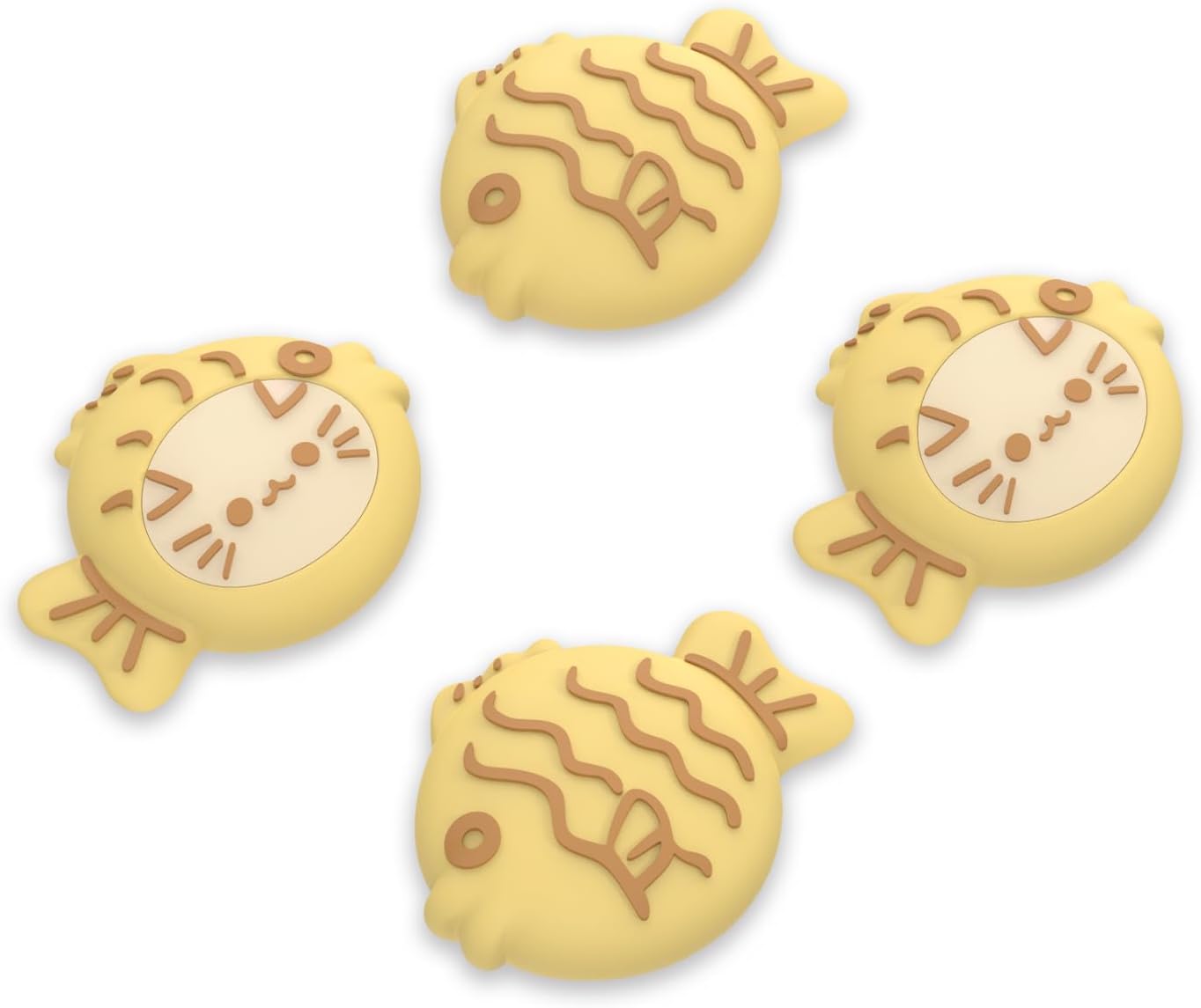 Detalle de PlayVital Taiyaki Kitten Thumb Grip Caps for Controllers – Cute Silicone Covers