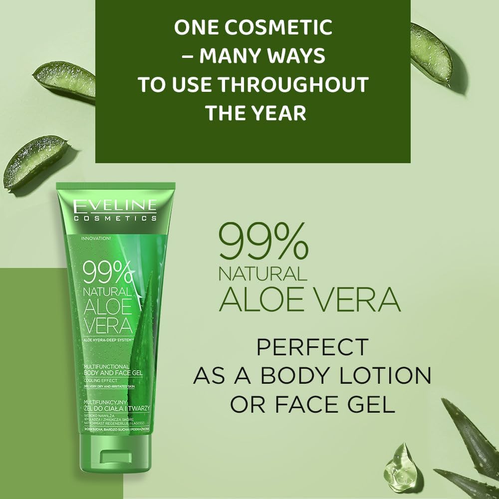 Thumbnail 1 de Eveline Cosmetics Aloe Vera Gel 99% for Face and Body, 250 ml
