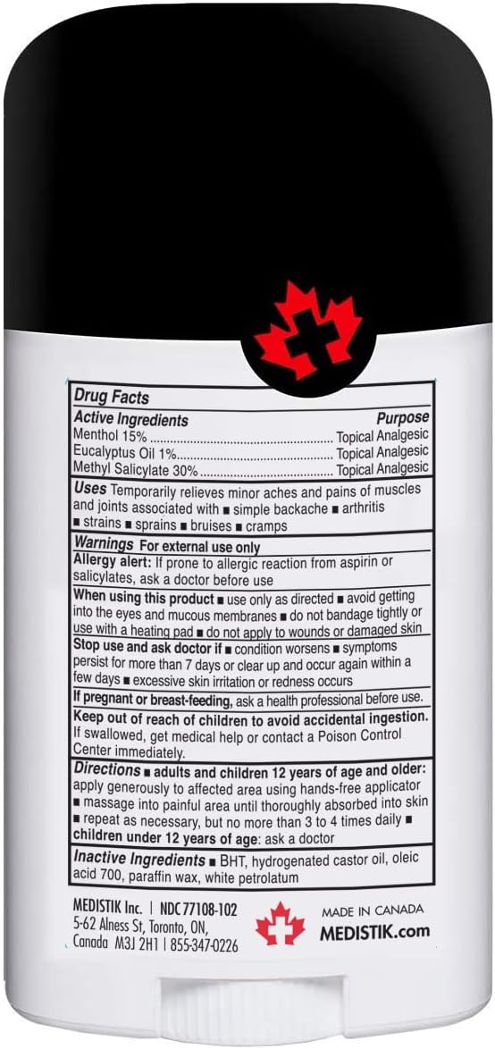 Thumbnail 6 de Medistik Extra Strength Pain Relief Stick, 58 g, Pack of 3, Hot & Cold Formula