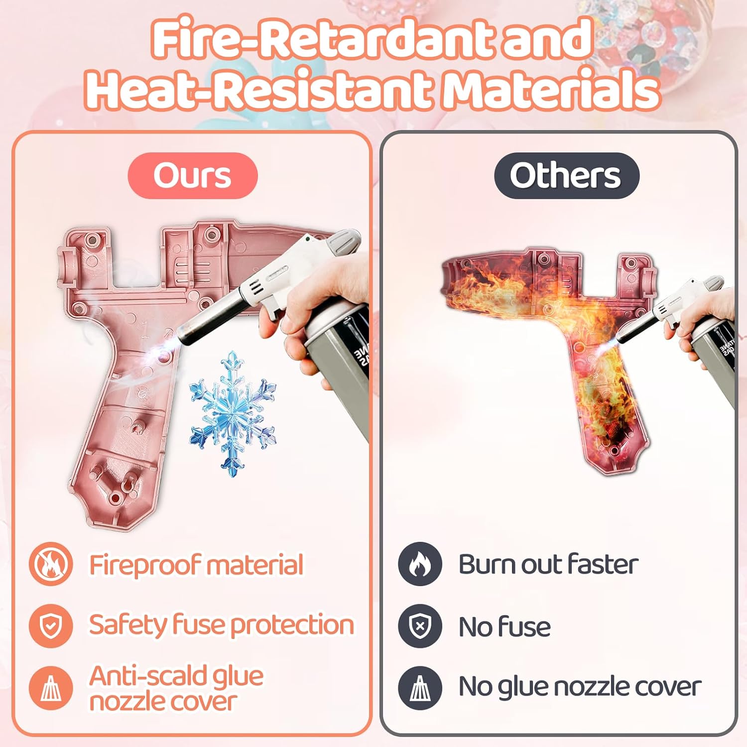 Thumbnail 2 de Fireproof mini 20W hot glue gun kit with 30 glue sticks (130 x 7 mm) – fast heating, anti-drip nozzle