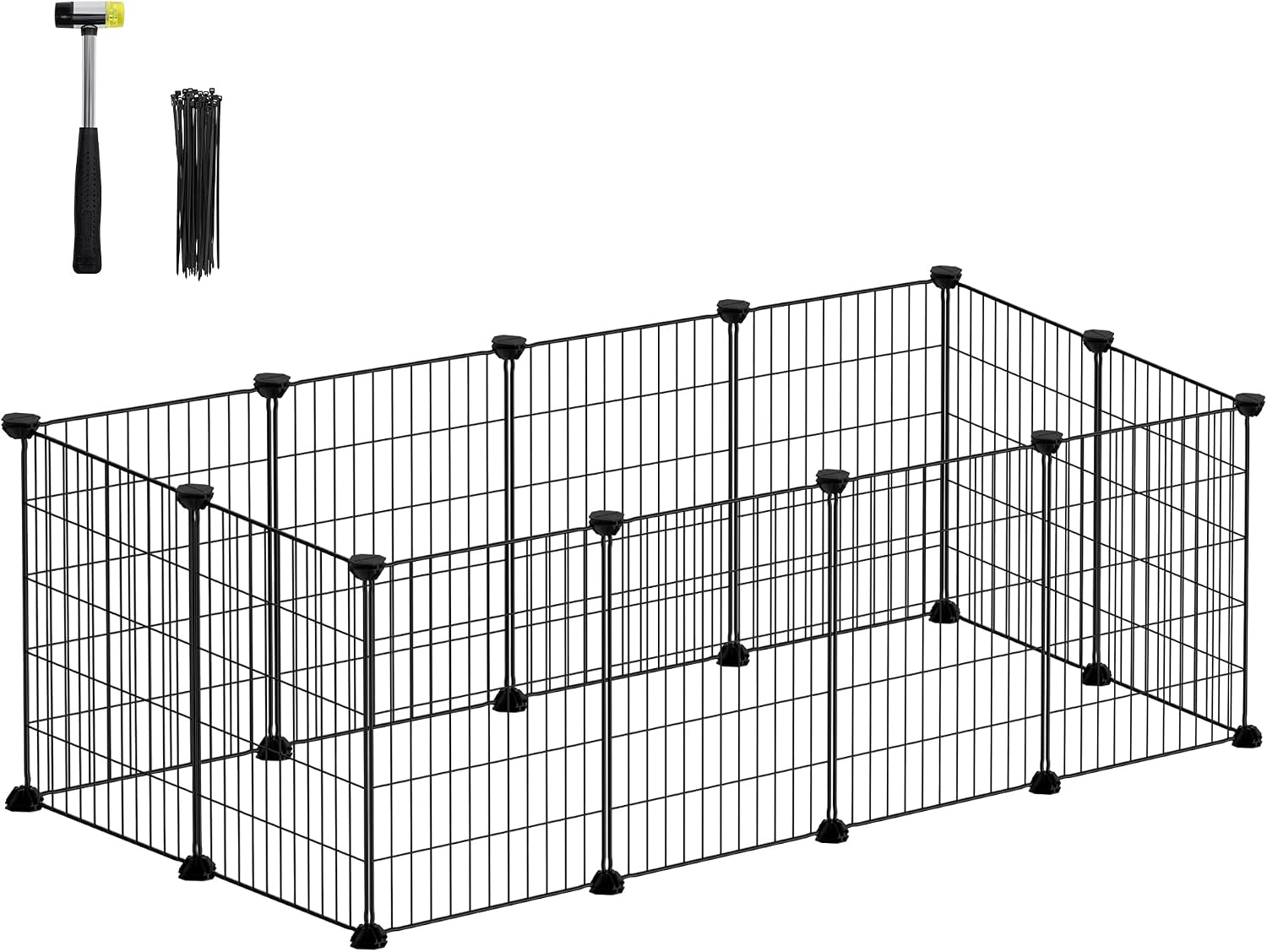 SONGMICS Recinto per Animali di Piccola Taglia LPI001B01: Recinzione Personalizzabile per Criceti e Conigli