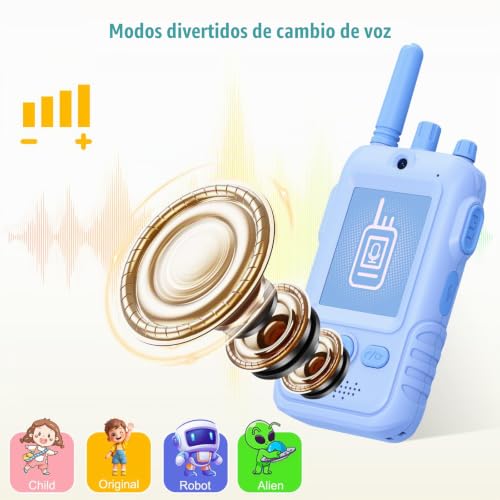 Thumbnail 4 de GREENKINDER Walkie Talkie para Niños (Set de 2) con videollamada y alcance de 400 m