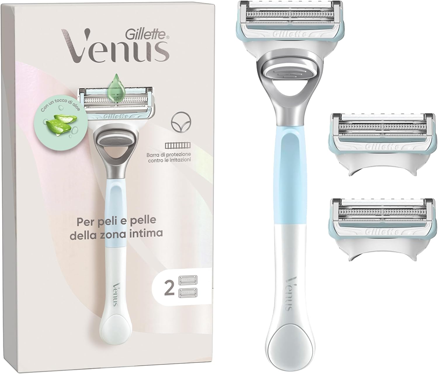 Thumbnail 6 de Gillette Venus rasoio per peli e pelle della zona intima donna con 5 lamette di ricambio