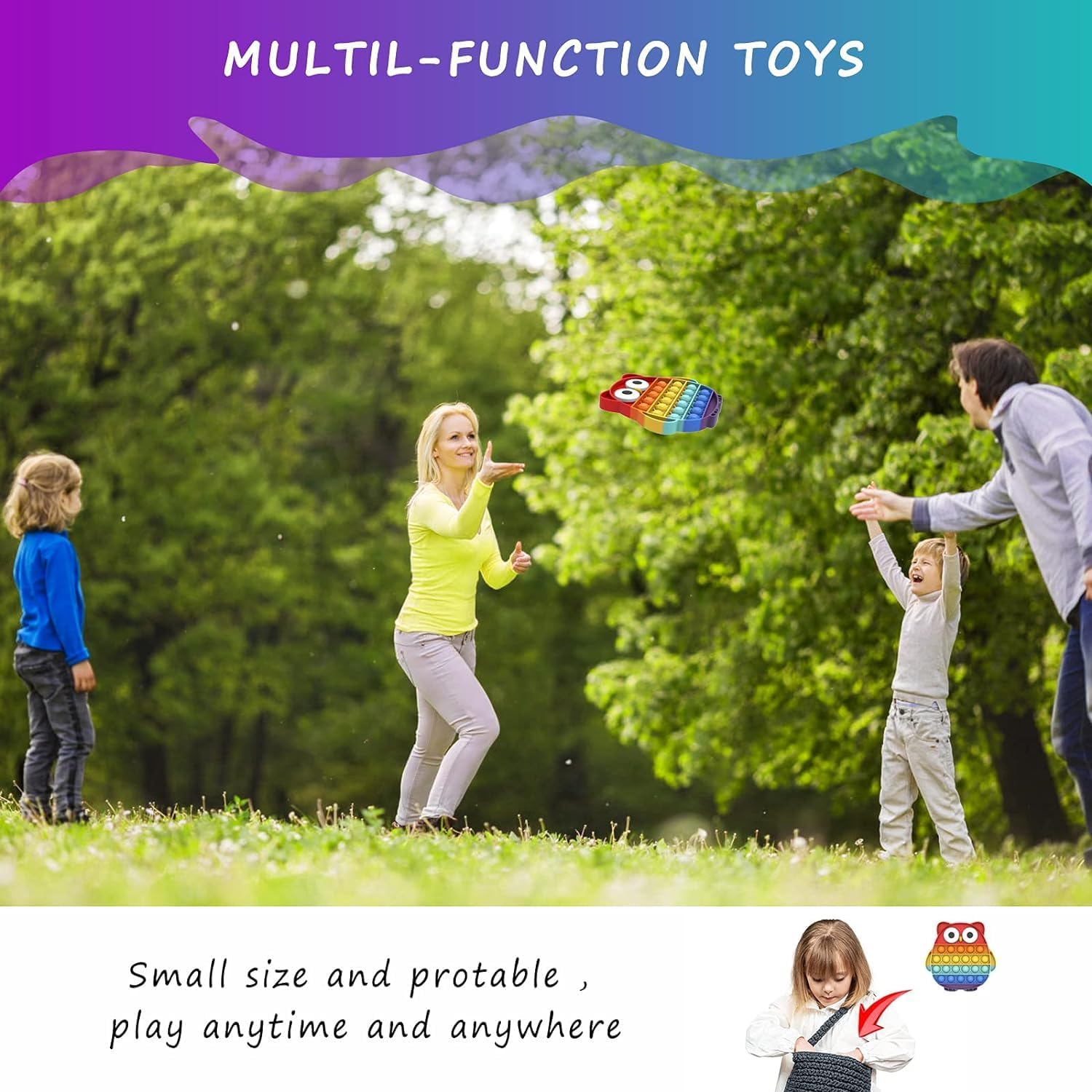 Detalle 2 de BDwing Pop Bubble Fidget Toy Eule