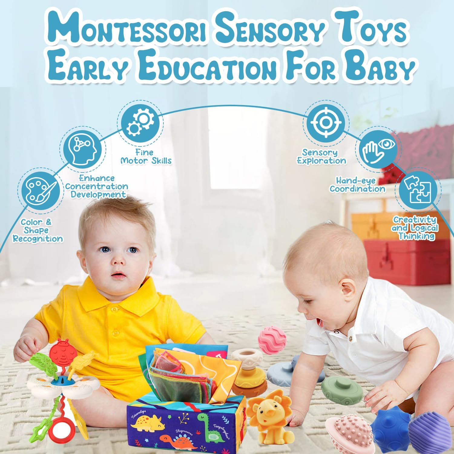 Detalle de Auezona Giochi Montessori 5 in 1 per neonati