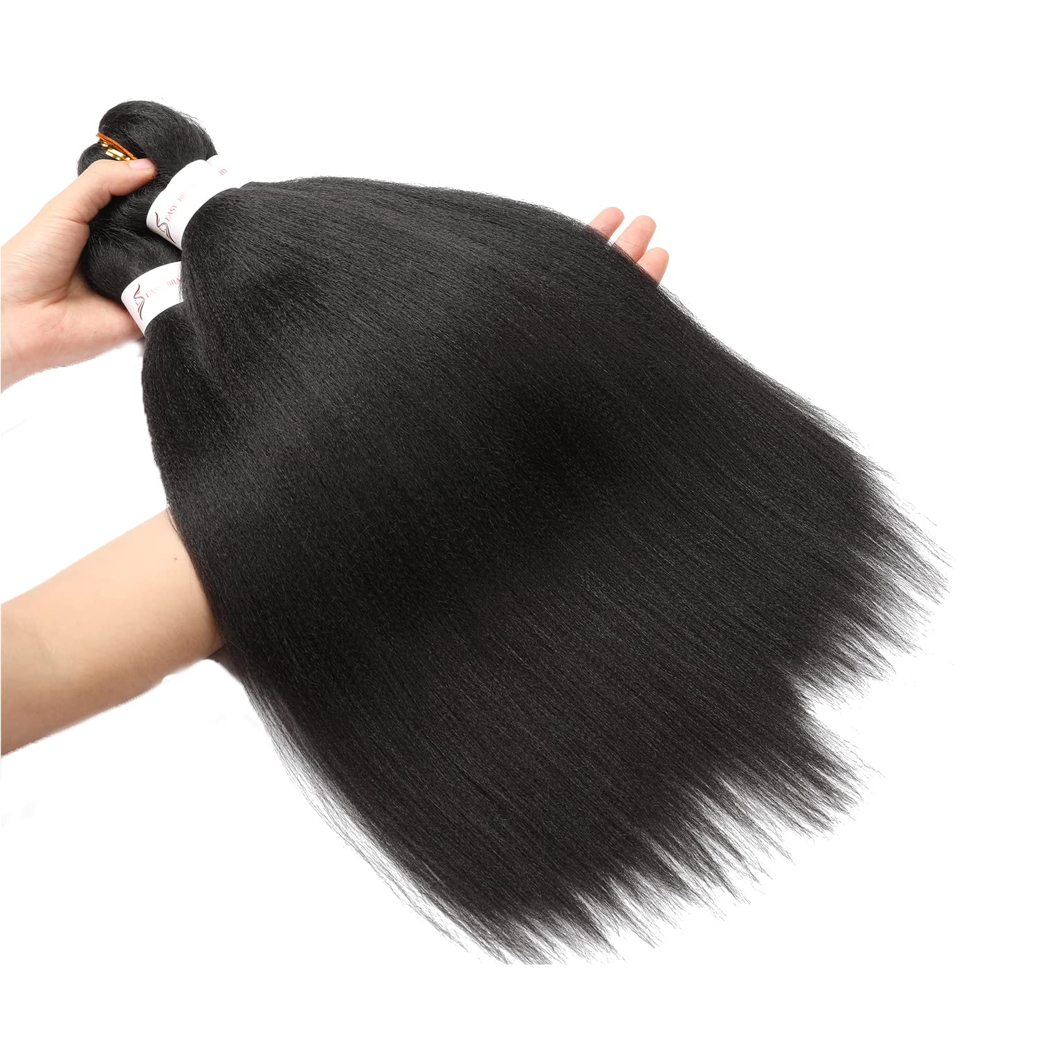 Detalle de Ubeleco 20-Inch Pre-Stretched Braiding Hair, 8-Pack, #2 Yaki Synthetic Fiber