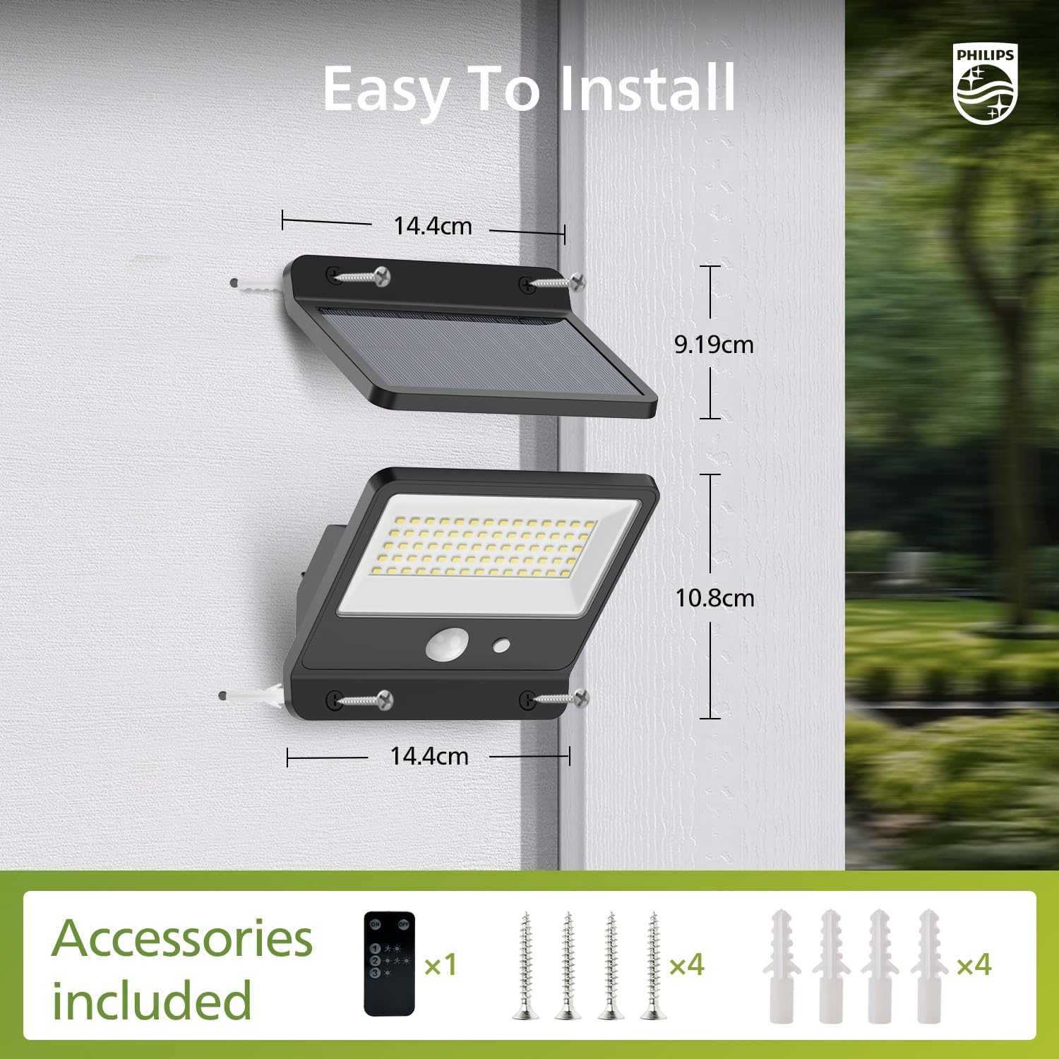 Thumbnail 3 de Philips Solar Security Outdoor LED 6500K with PIR Motion Sensor