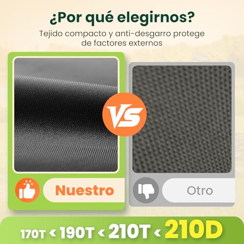 Detalle de IPSXP Funda para Bicicleta Exterior en Oxford 210D (82 x 44 x 30 in) – protección total frente al agua, nieve, polvo y UV