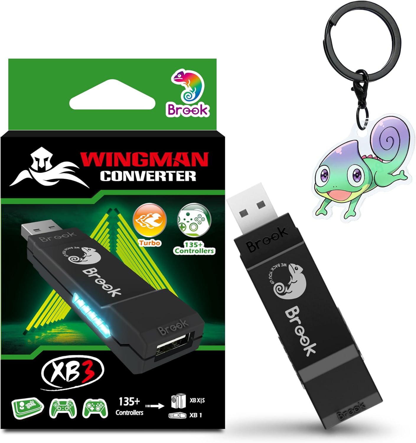 Detalle de Brook Wingman XB 3 Converter: Wireless Controller Adapter for Xbox & PC with Remap & Turbo