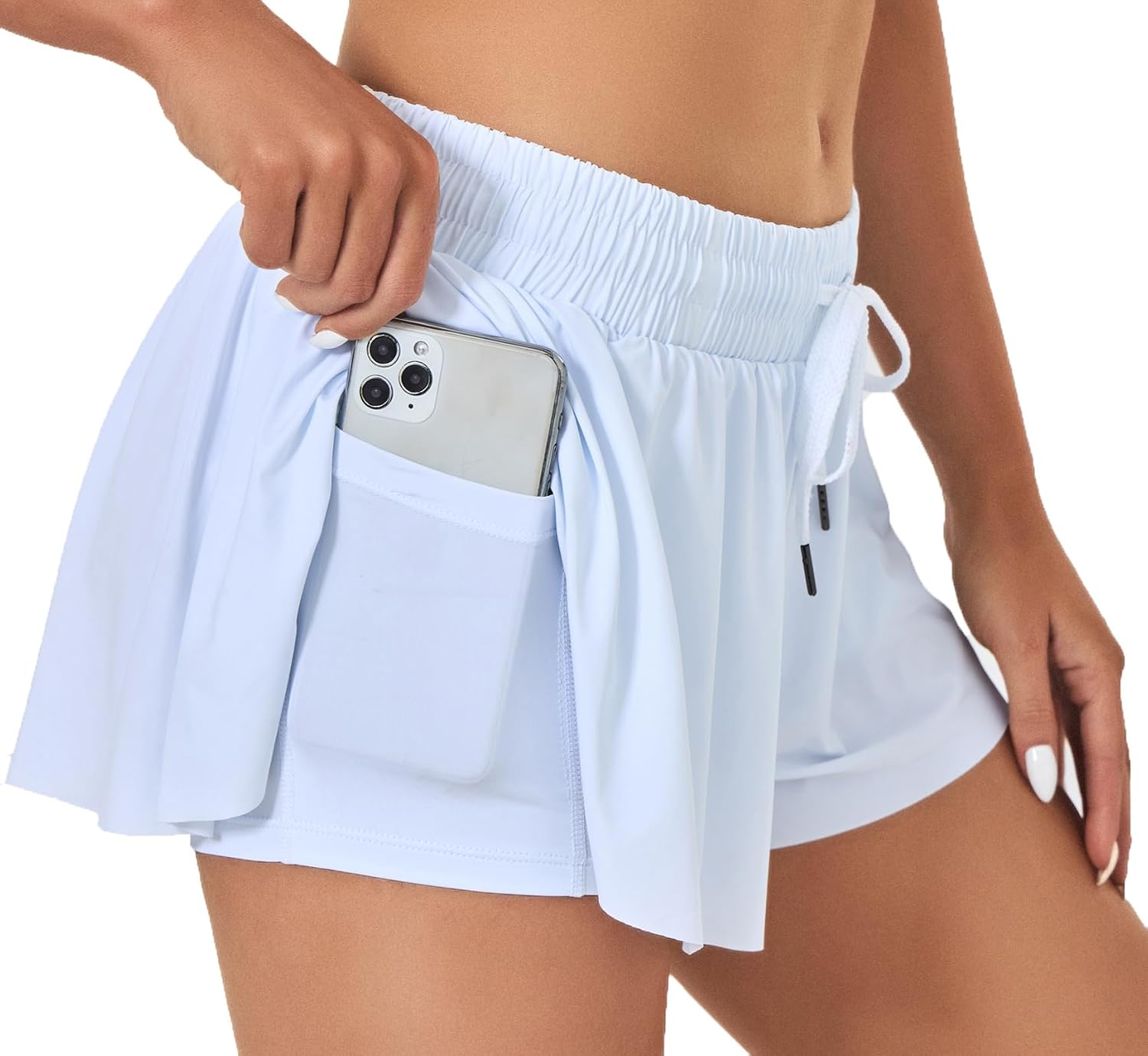 Detalle de VIGVAN Damen-Shorts 2 in 1 mit 88% Polyester