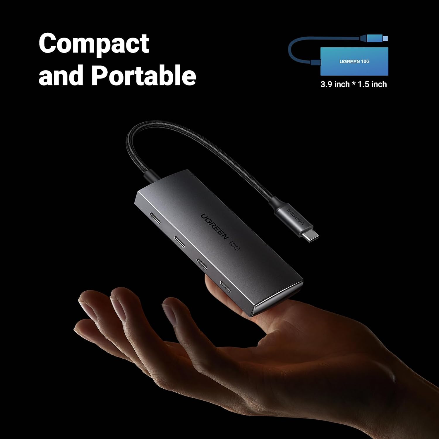 Detalle 2 de UGREEN USB C Hub 10Gbps 4 Ports