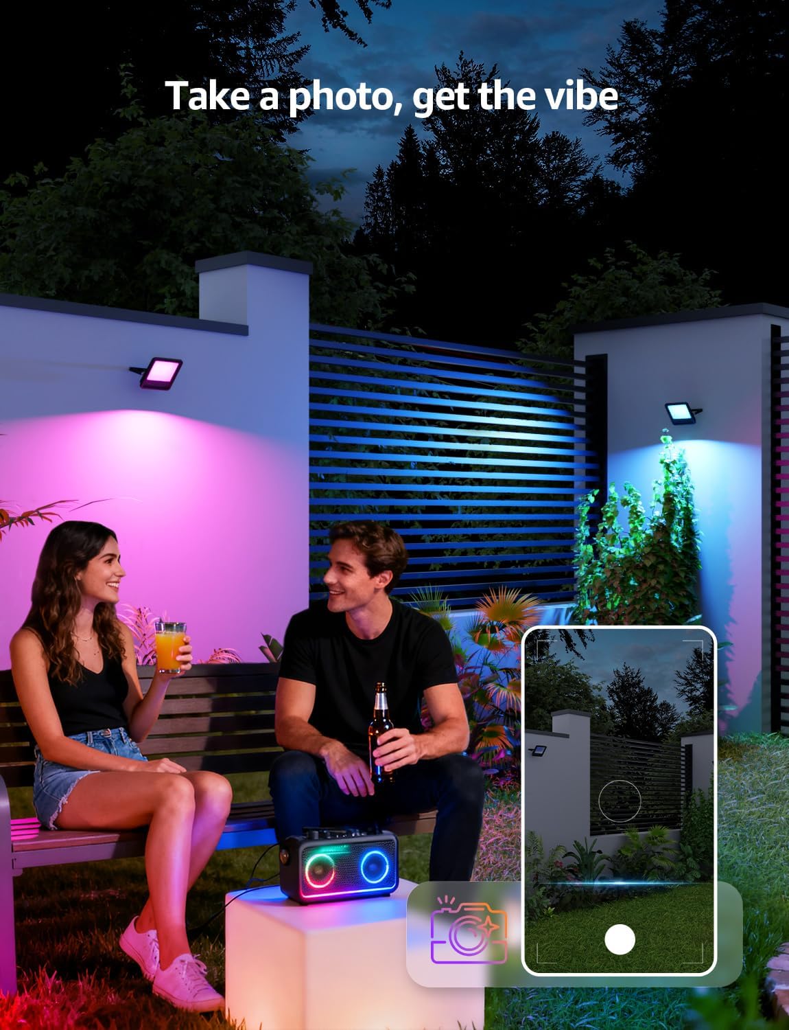 Thumbnail 3 de Lepro LED Flood Light Outdoor 30W: Colour Changing, AI Voice Control & Music Sync