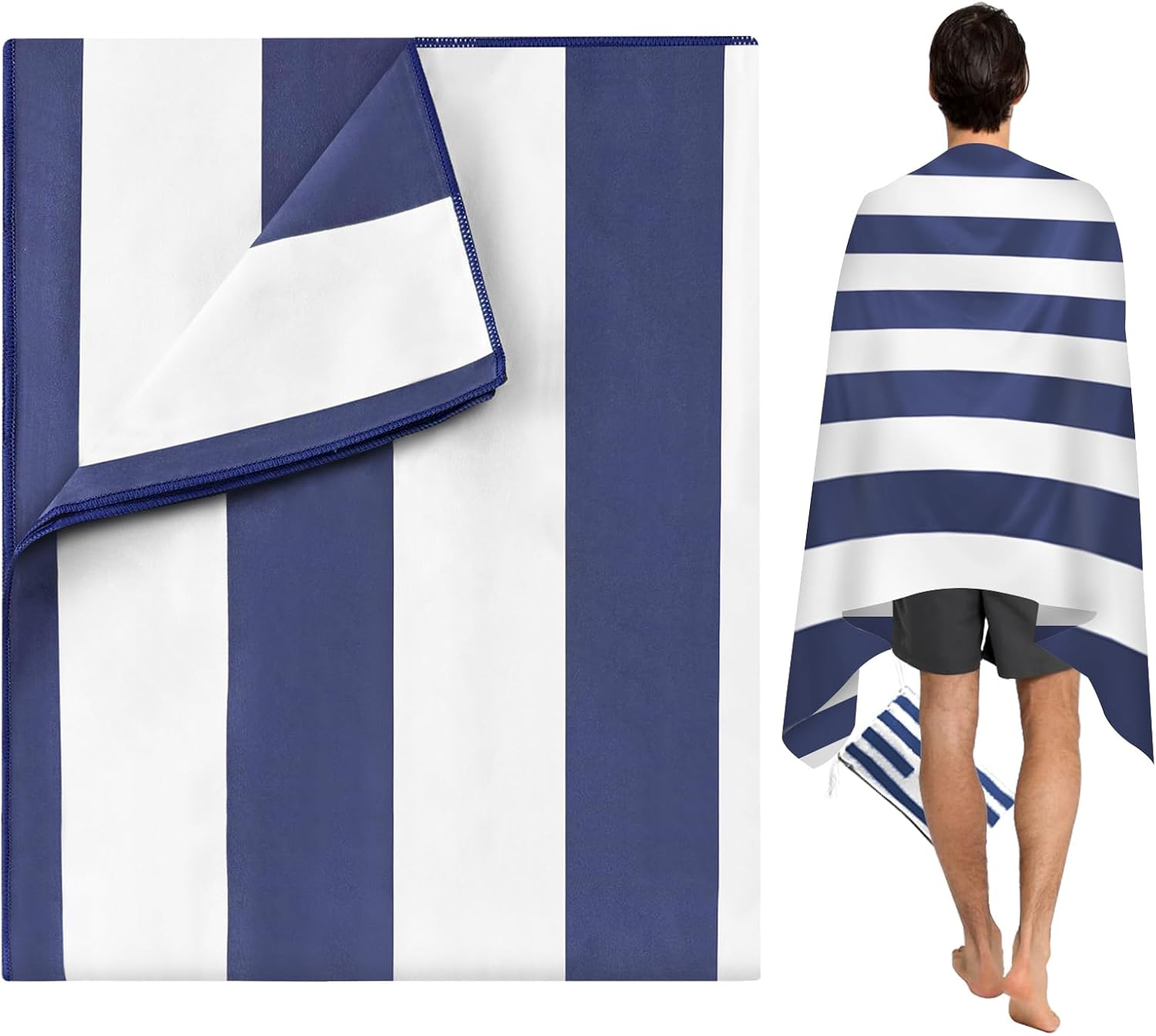 Detalle de CNMTCCO Large Beach Towel 160x90cm 🏖