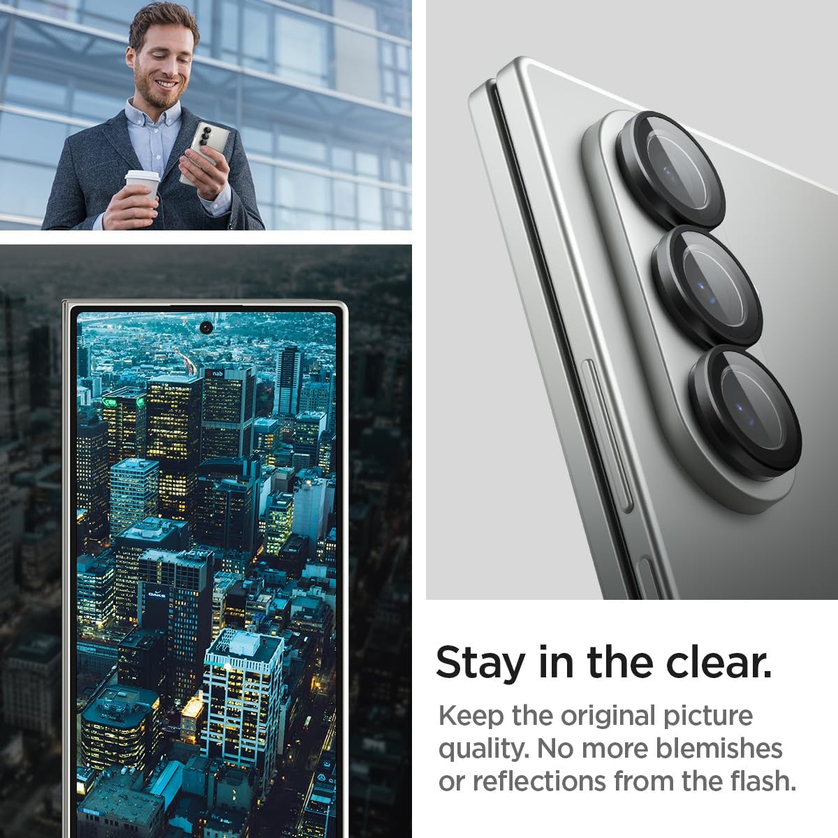 Thumbnail 3 de Protection caméra Spigen Glas.tR EZ Fit Optik Pro pour Samsung Galaxy Z Fold7 (kit de 2 pièces, installation incluse)