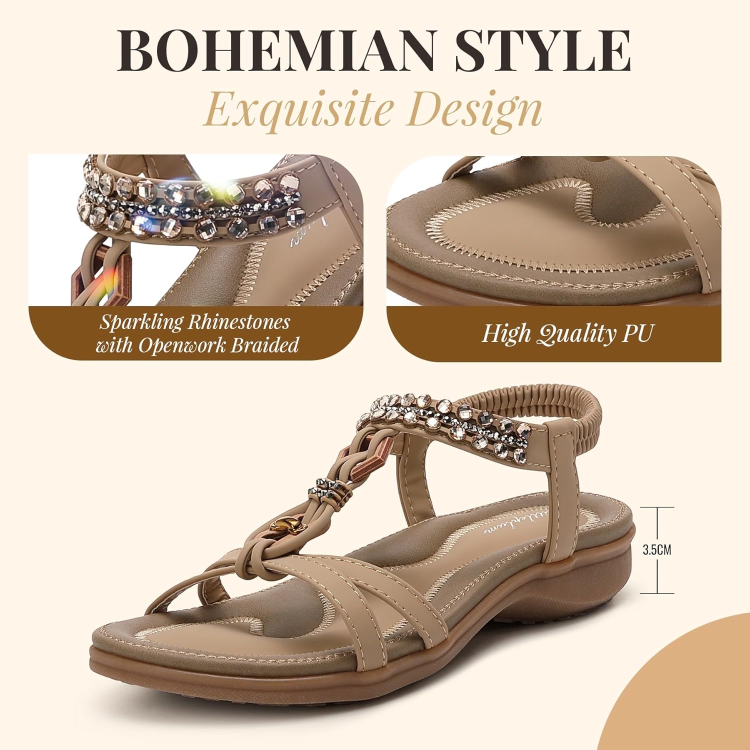 Thumbnail 5 de Littleplum Sandales Plates Femme Été – Confort et Style Bohème
