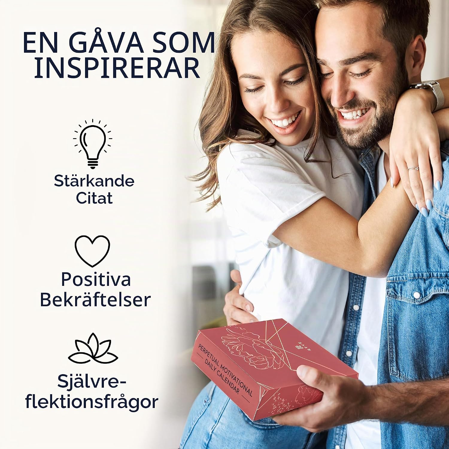 Detalle 2 de RYVE flipkalender med citat – odaterad skrivbordskalender i papper