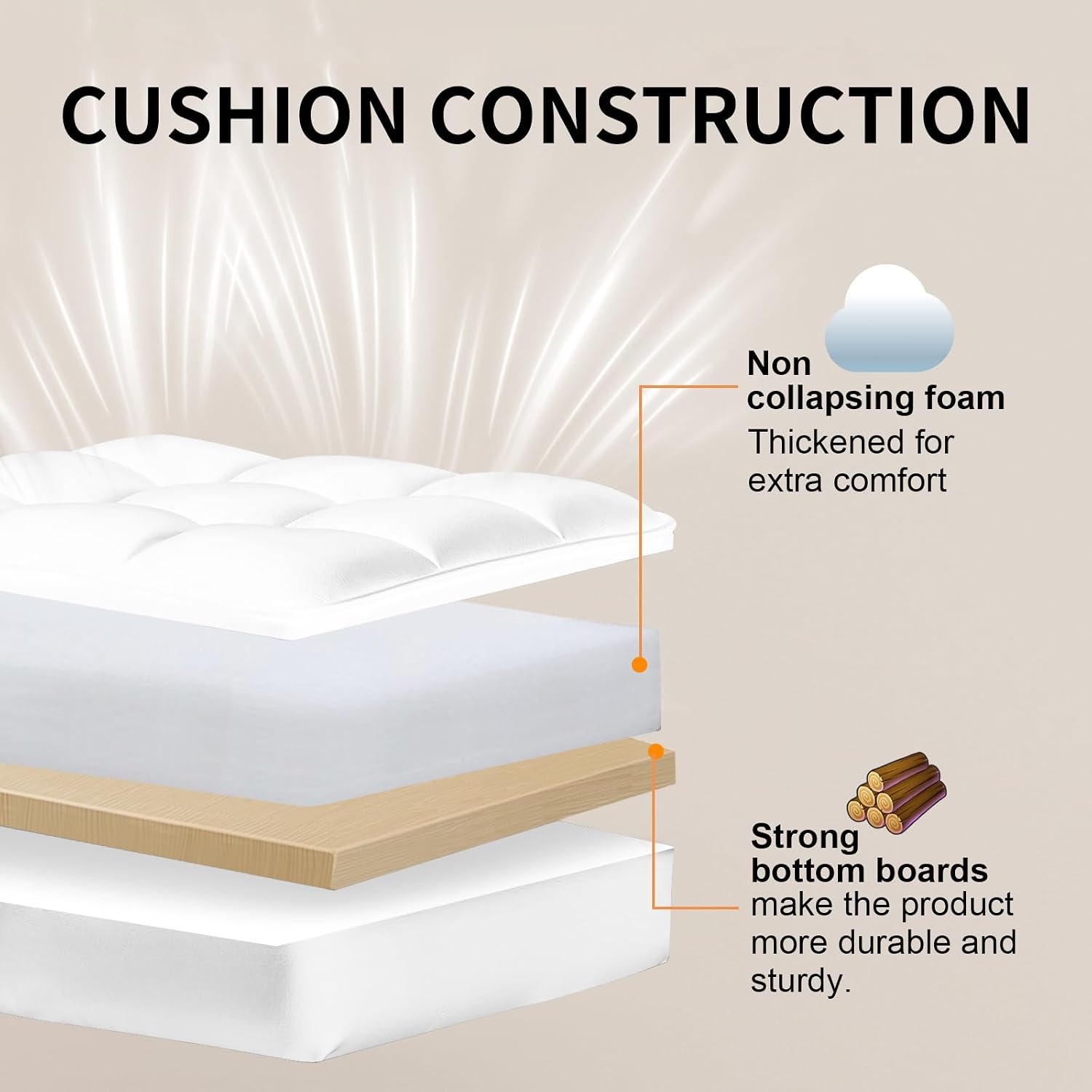 Thumbnail 6 de Takira S31 Adjustable Piano Bench, White, 4-Inch Cushion, Foldable X-Frame