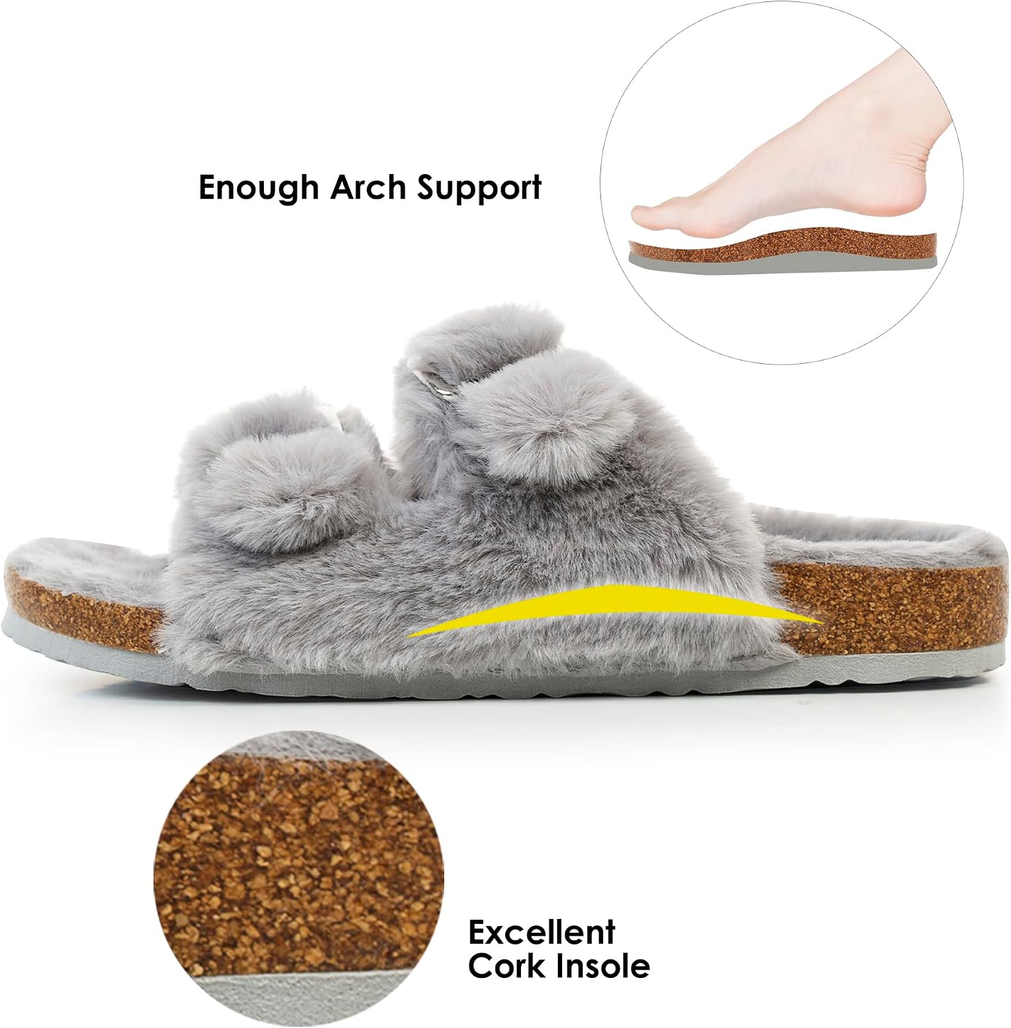 Detalle 2 de FITORY Women's Slippers with Faux Fur