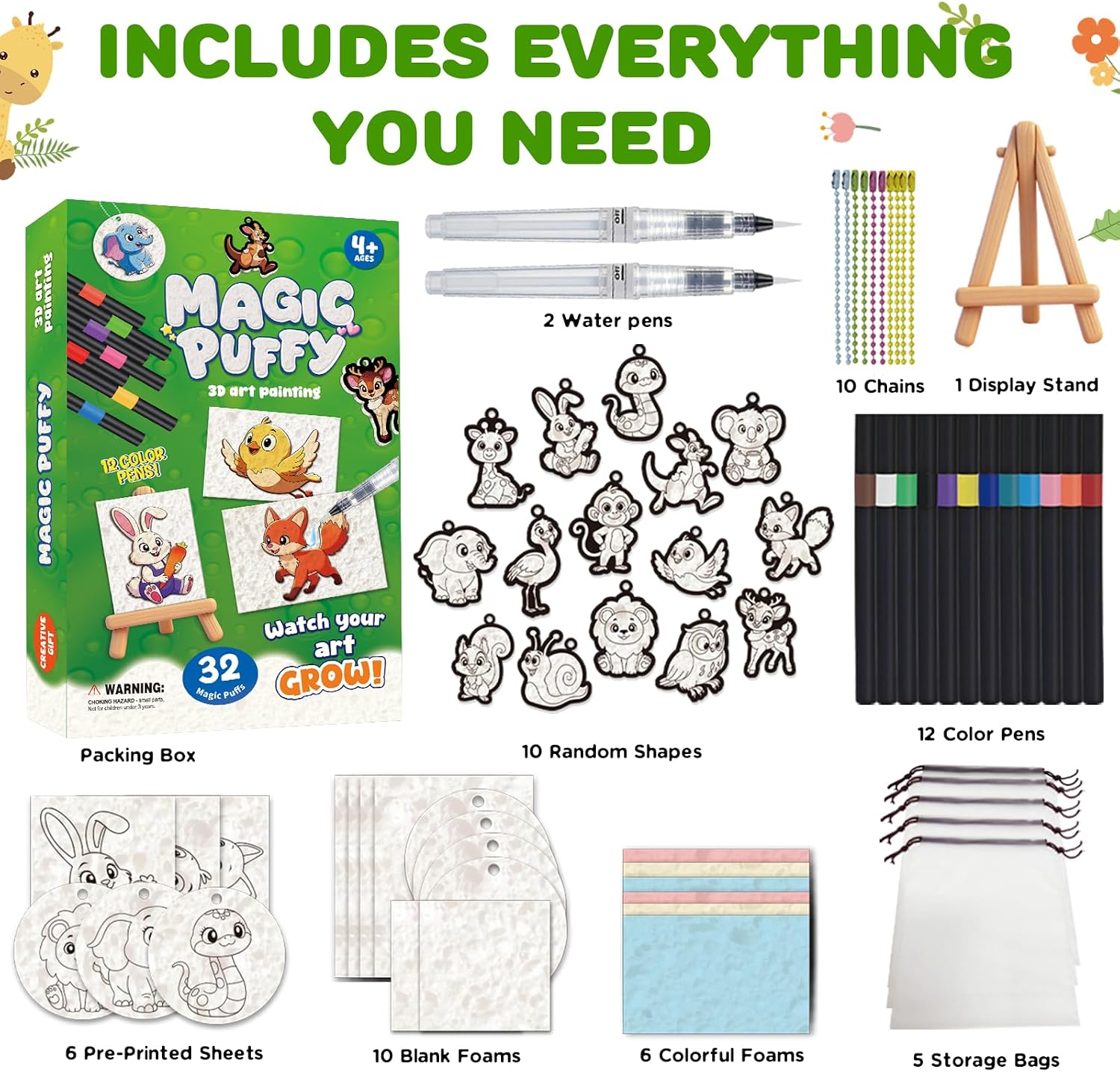 Thumbnail 6 de ZHFEIIRU 3D Art Kit, Aqua Puffs Princesses – Mess-Free, Creative Craft for Kids