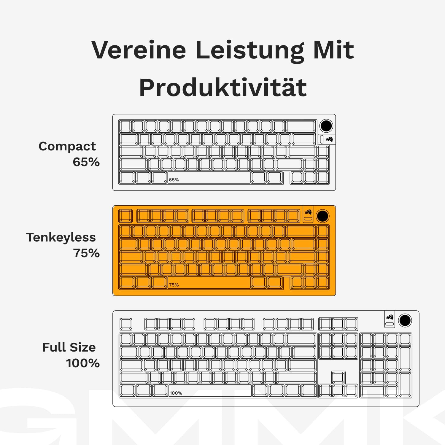 Thumbnail 5 de Glorious GMMK 3 PRO mechanische Tastatur, 75% Silber ⌨