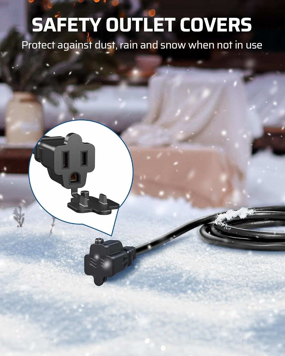 Thumbnail 6 de DEWENWILS KAB-302N 25-Foot Outdoor Extension Cord, 3 Outlets