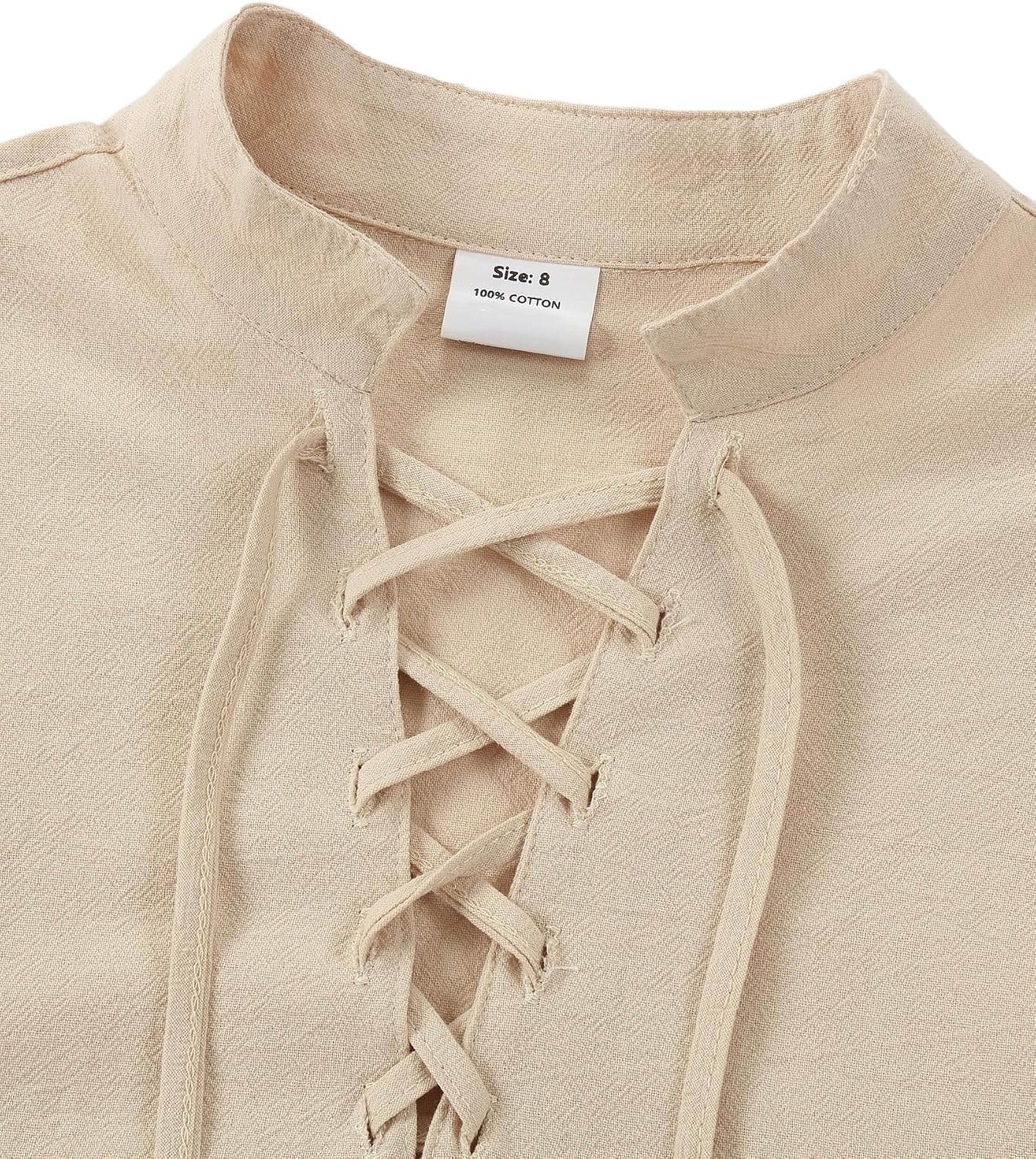 Thumbnail 6 de Lainvenor Boys Renaissance Shirt, 100% Cotton, Lace-Up, Adjustable Sleeves